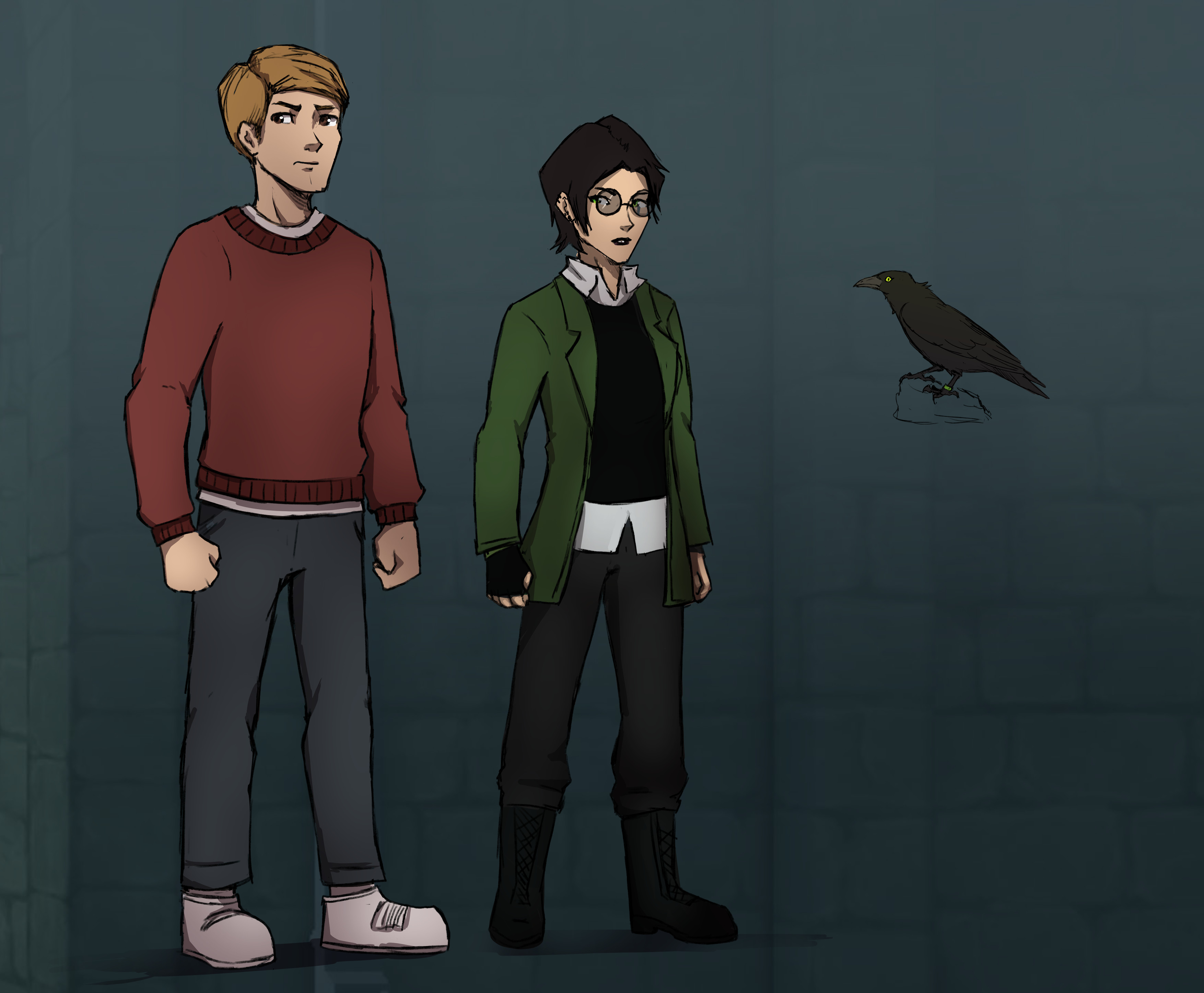 Character design of Ben and Ava