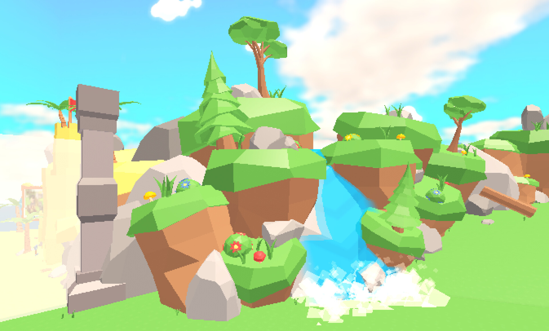 Artstation old low poly map