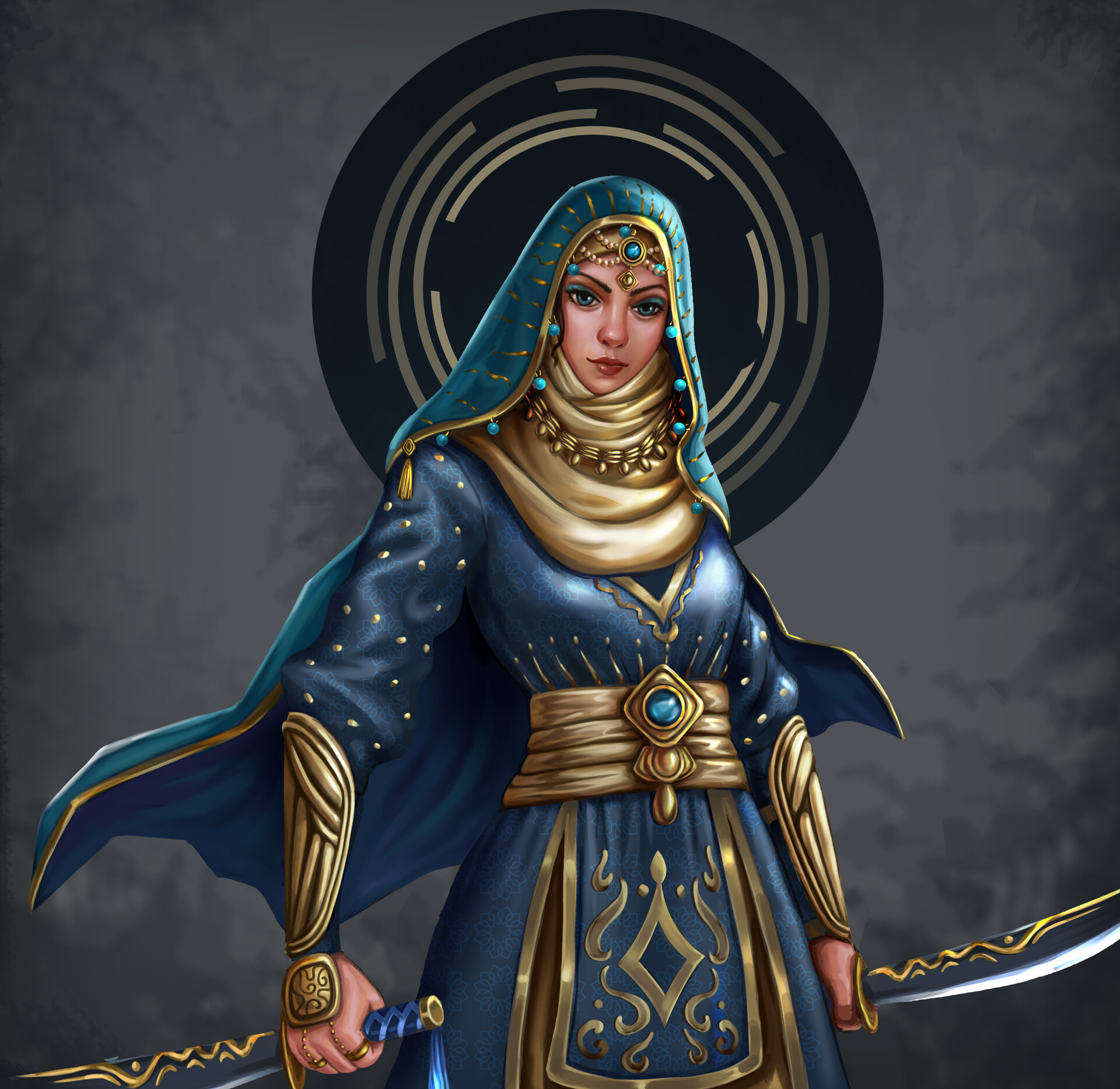 ArtStation Arabian female warrior