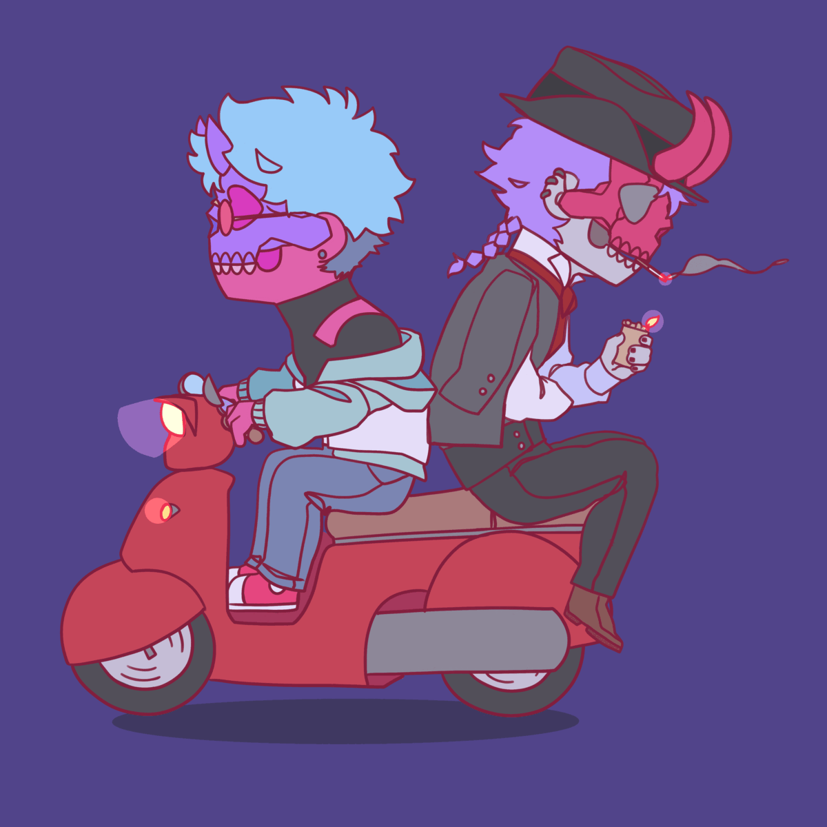 The colored two frame GIF that would be separate from the scrolling background.