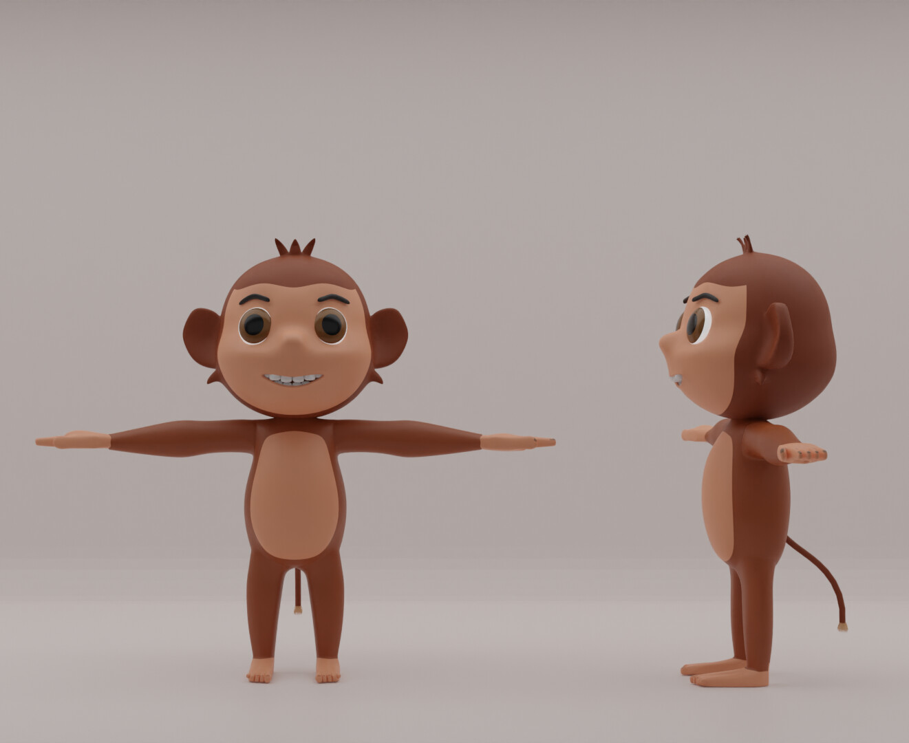 ArtStation - Monkey model for 3d Printing and animation