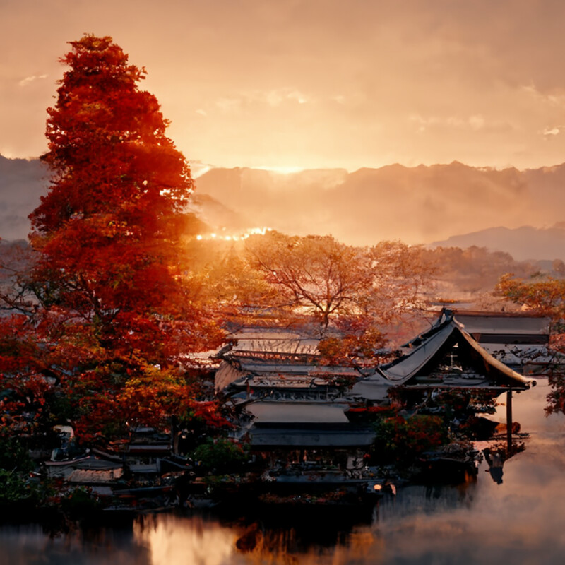Kyoto X Autumn sunset