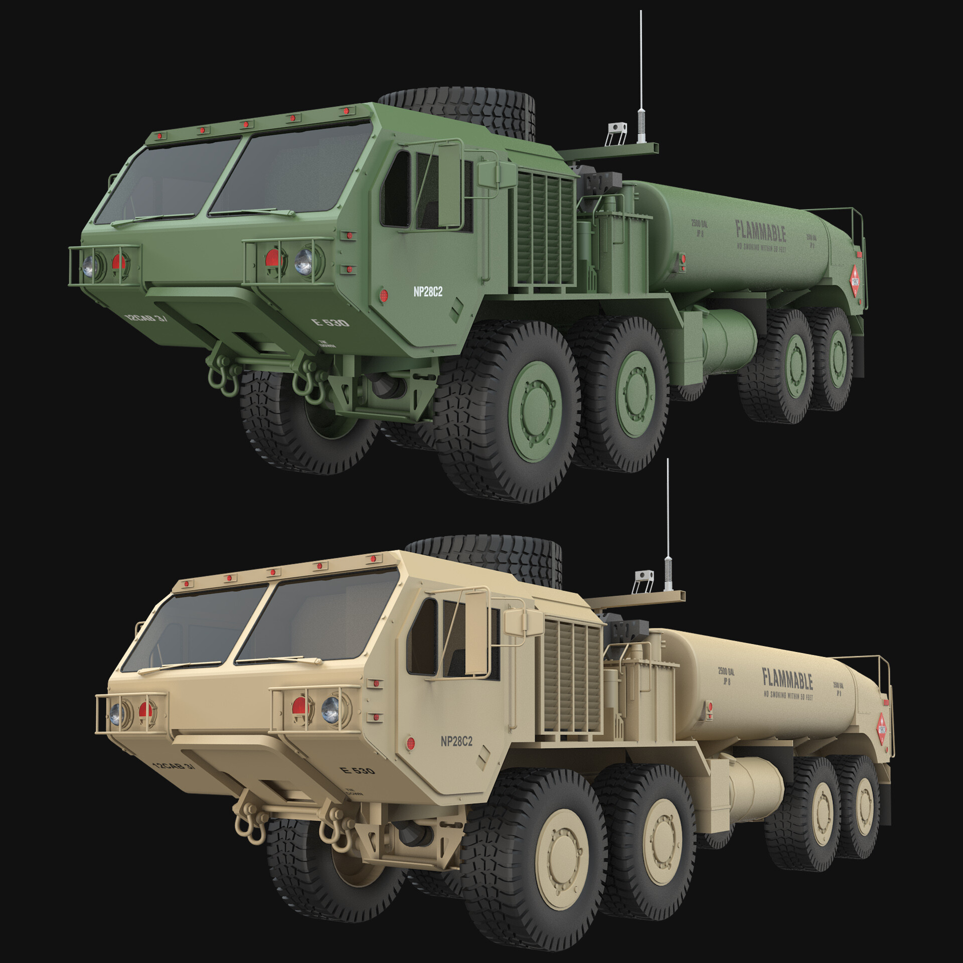 ArtStation - HEMTT M978 Fuel Tank Truck