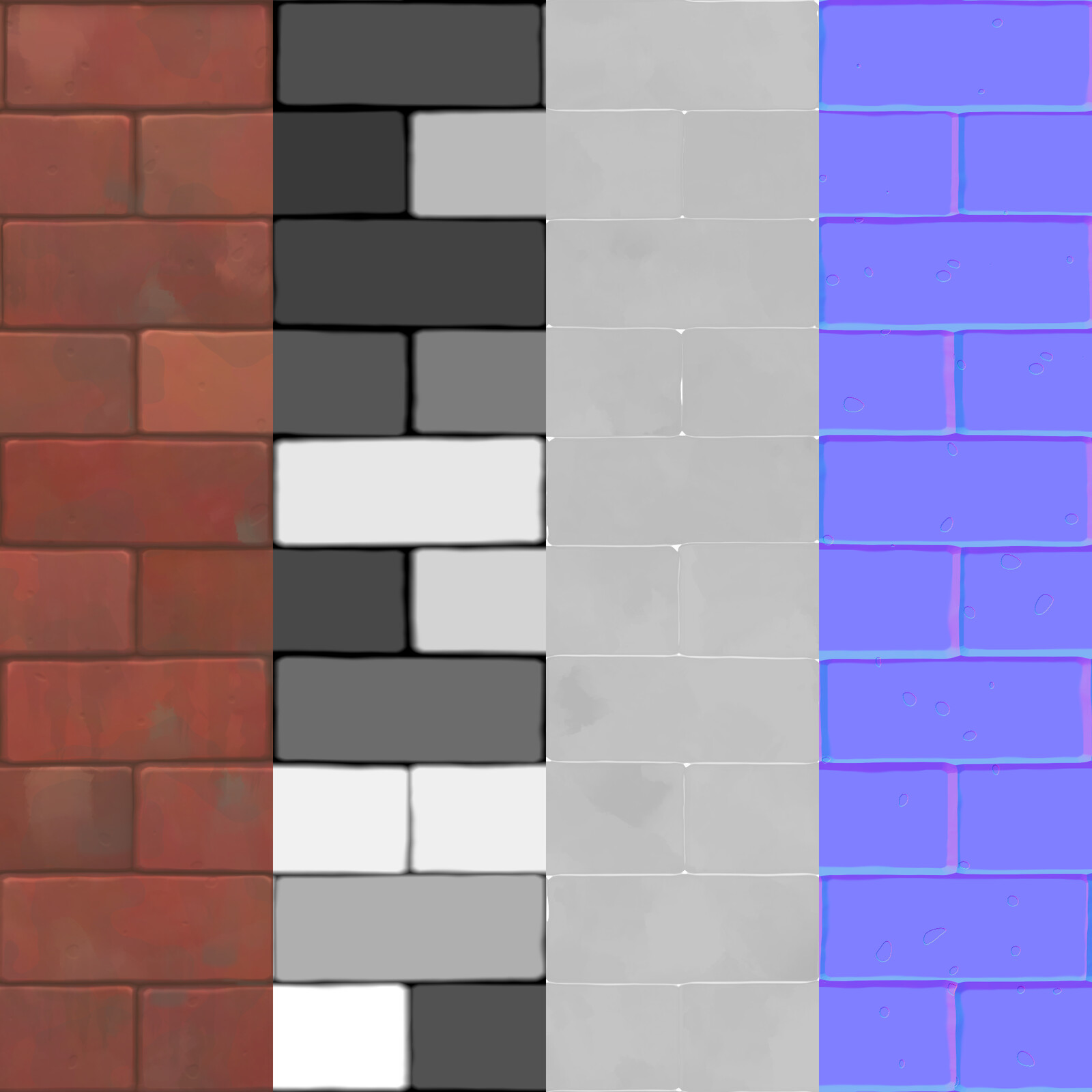 Base Color - Height - Roughness - Normal