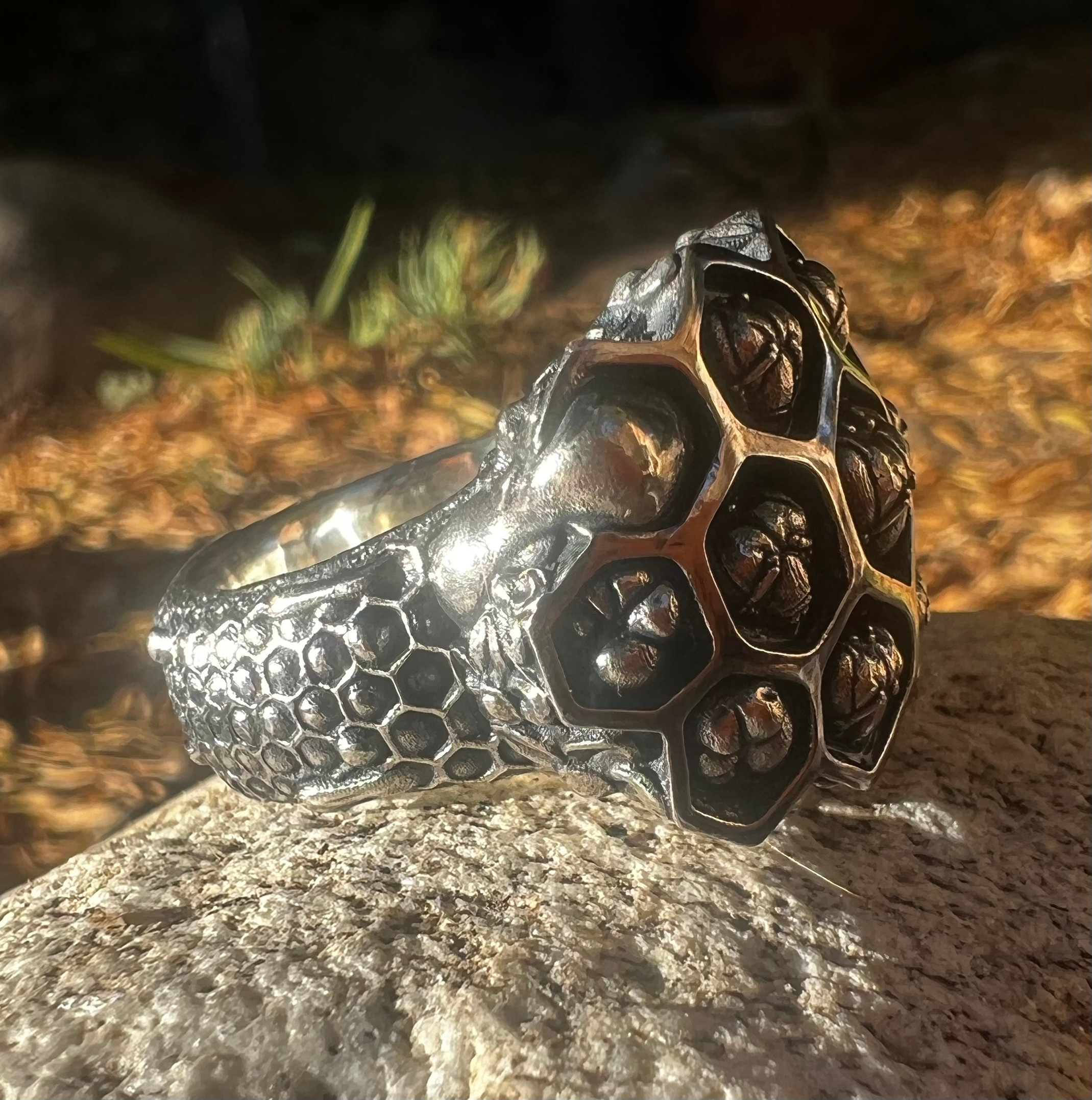 photo of final ring cast in sterling silver