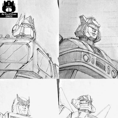 Stan chou transformers g1 portrait sketches 1
