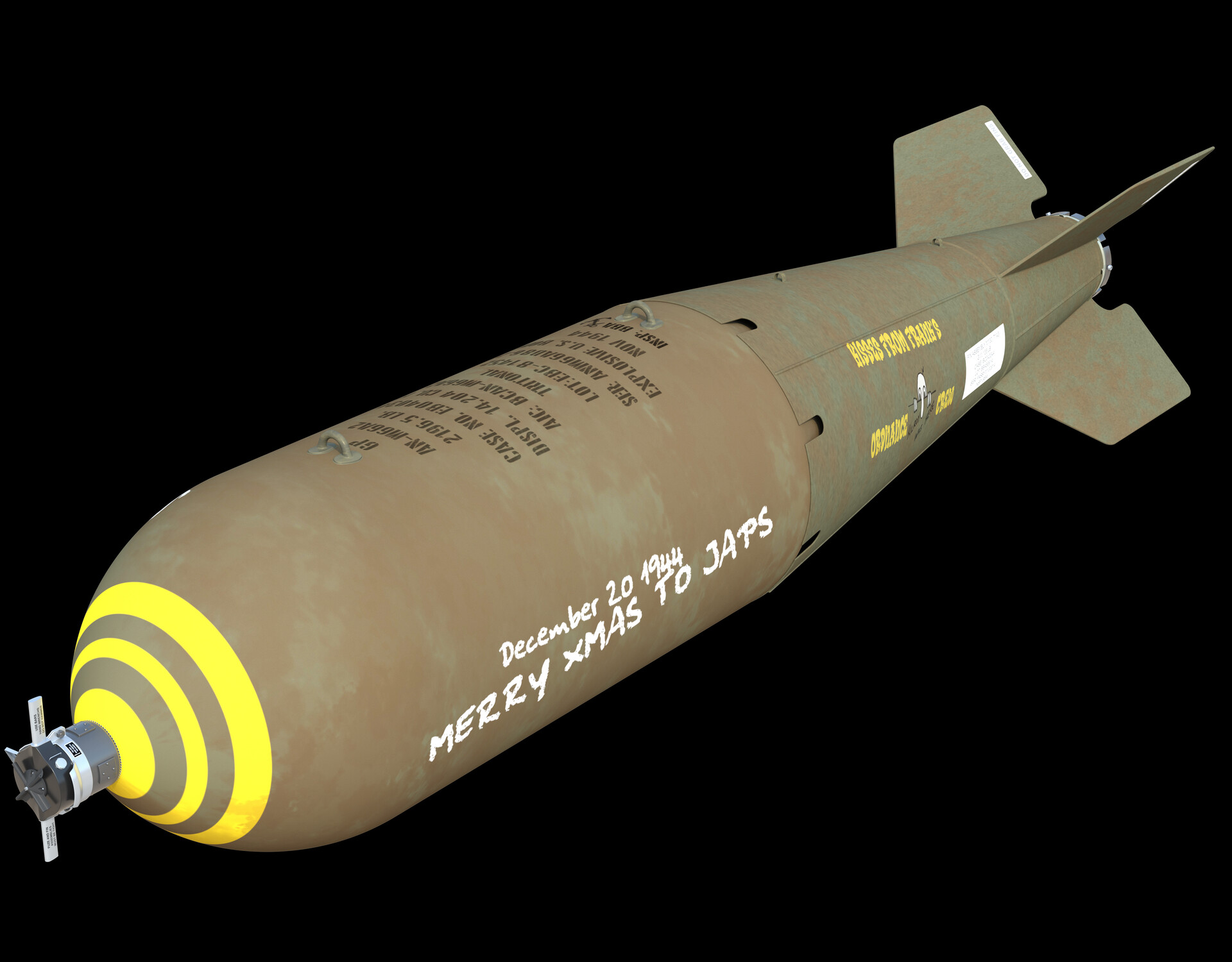 ArtStation - GP Bomb AN-M66A2 equipped with Fin Assembly M130 (T143)