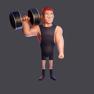 Gymer Pose in Blender 3.0