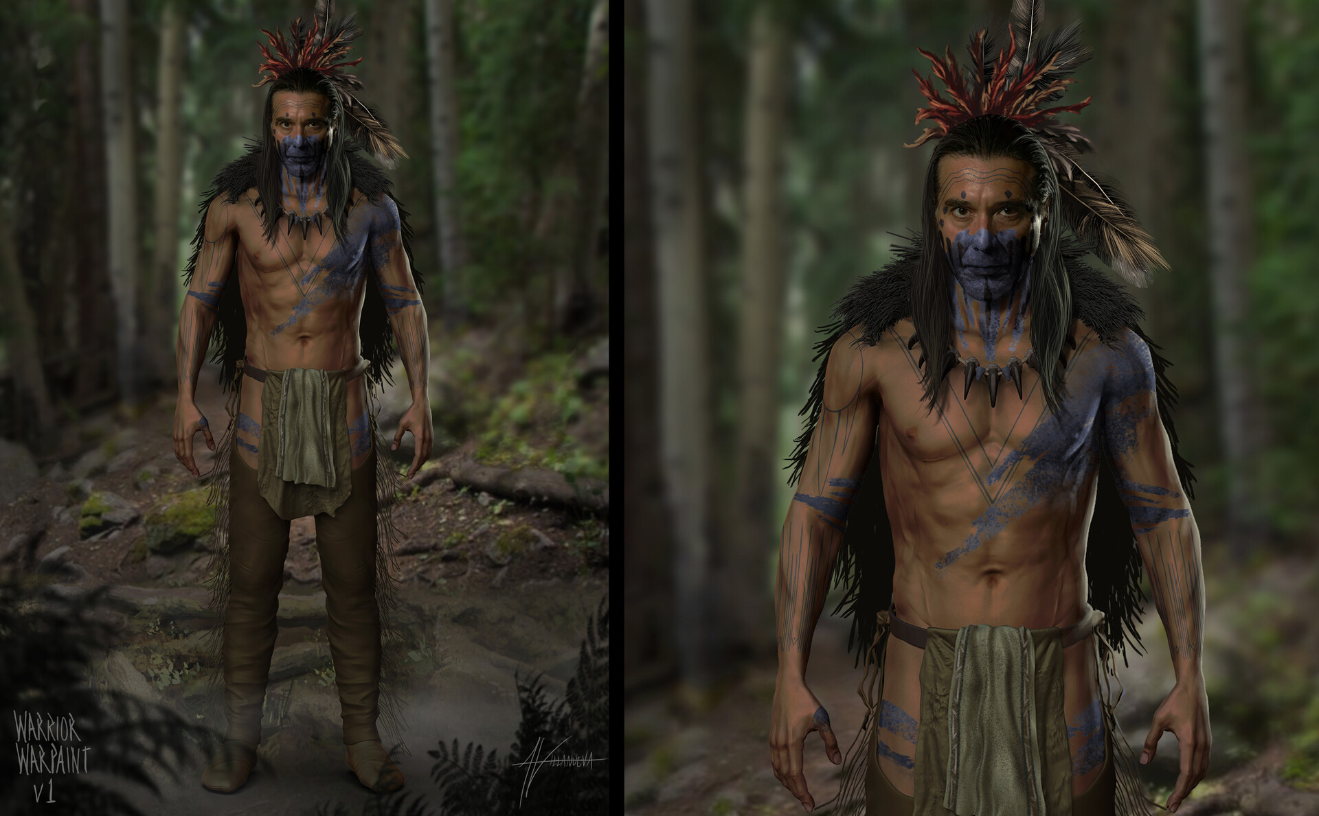 ArtStation PREY Warrior War Paint early designs (Set 1)