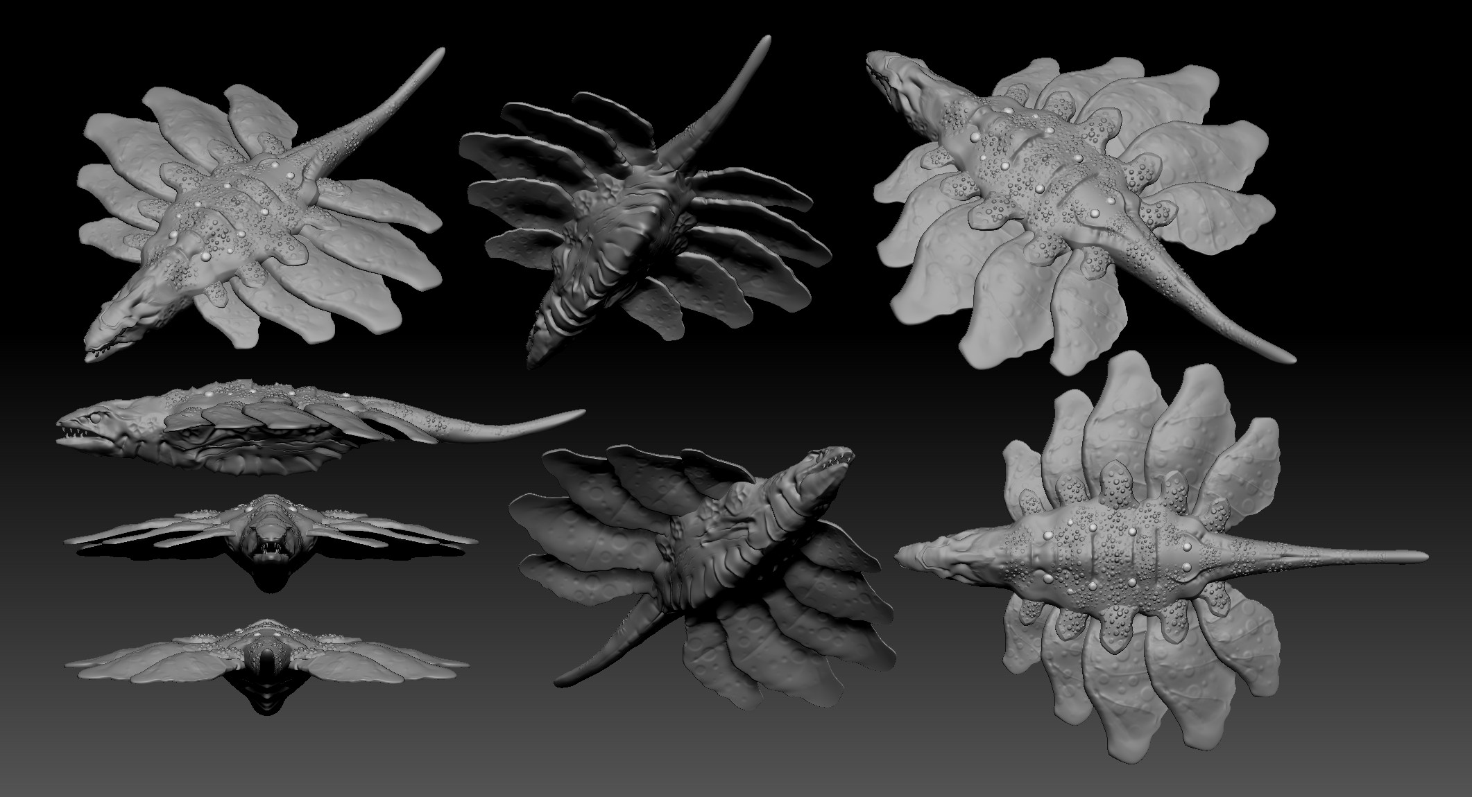 Space Dragon-Adult-   Base Sculpt in Zbrush