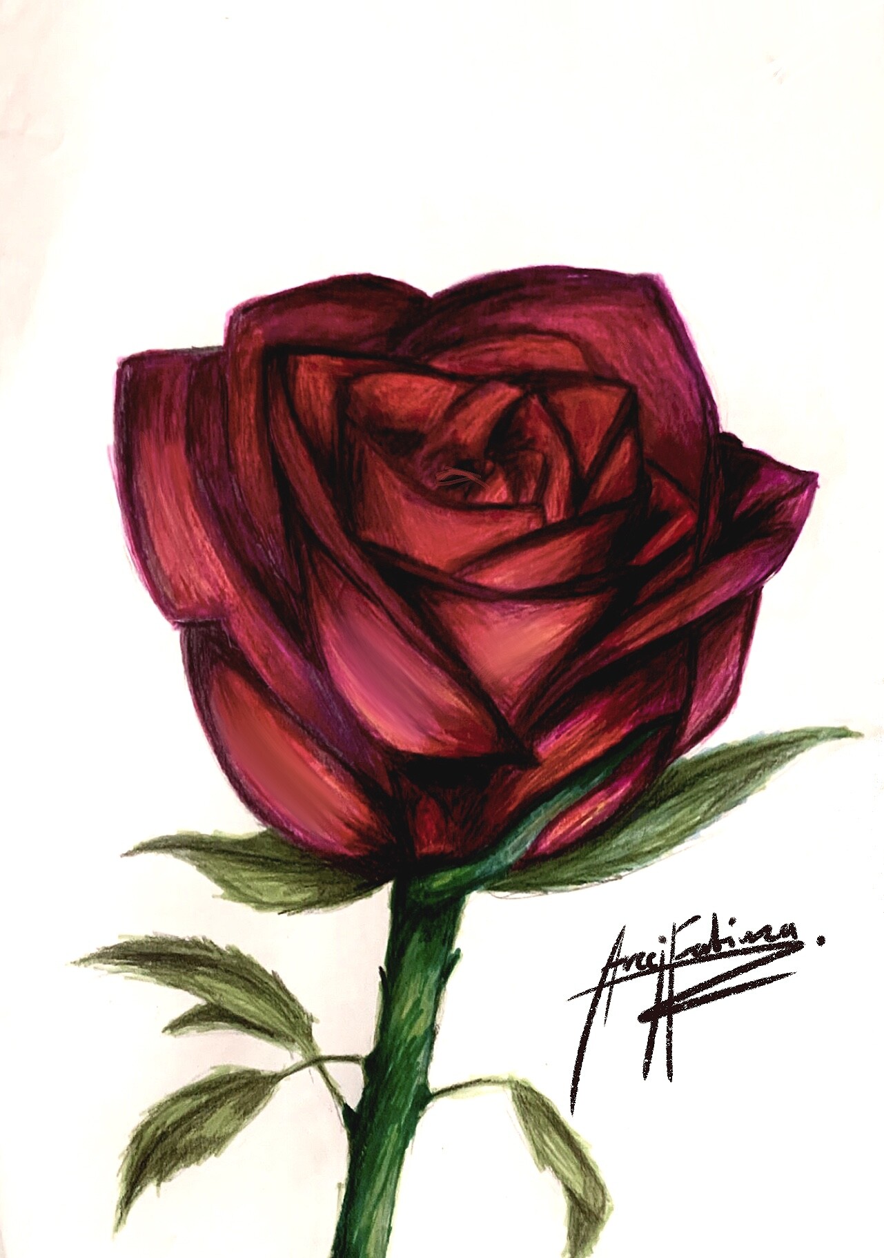 How to Draw + Color a Rose Super EASY Realistic - YouTube