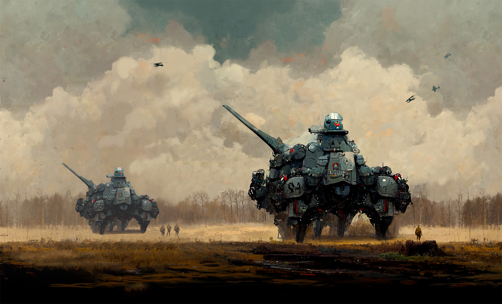 Artstation ww1 battle mech