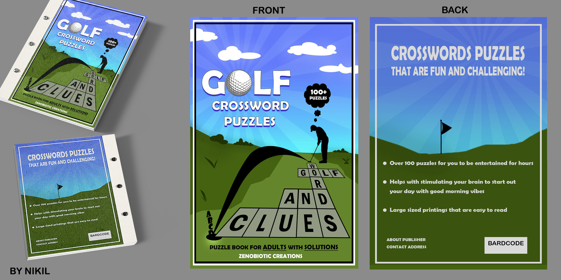 ArtStation Golf Crossword Puzzle Book Cover