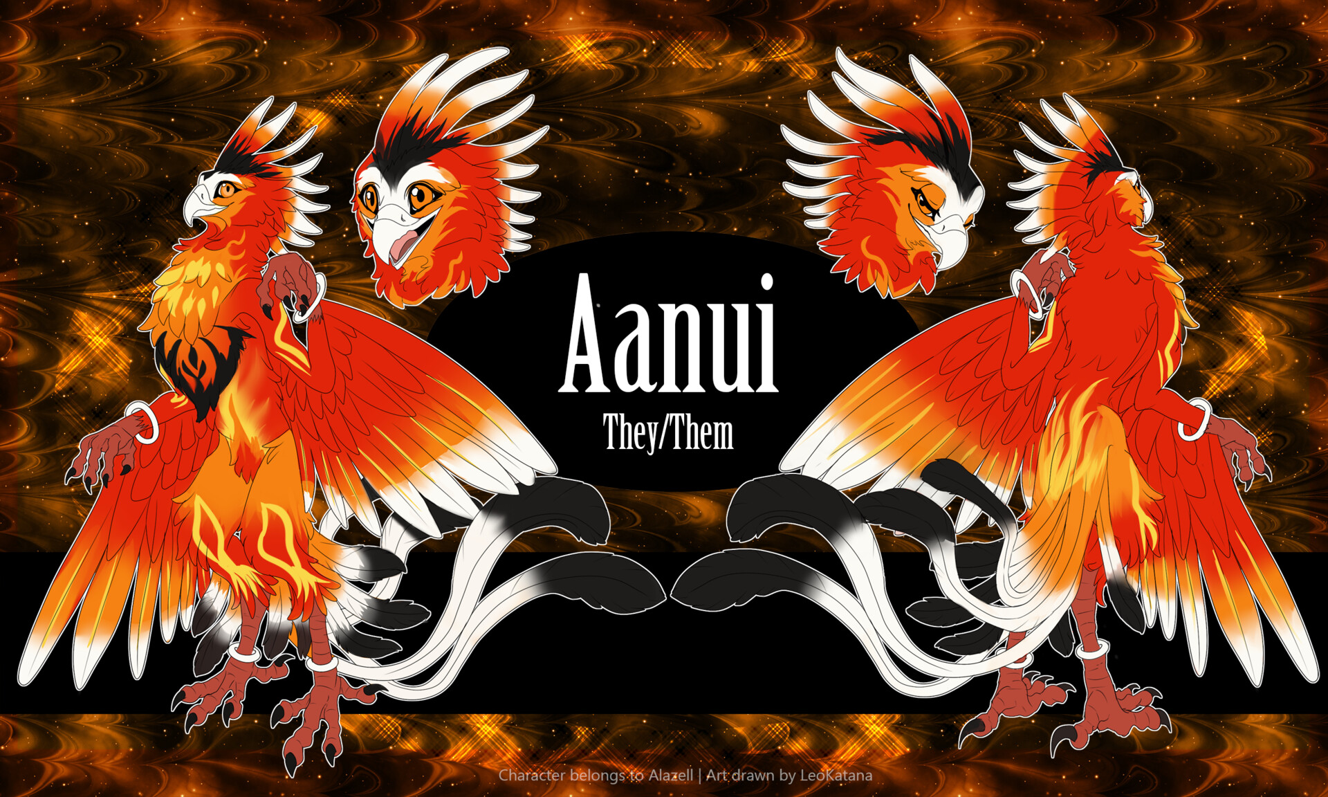 ArtStation - {Commission} - Aanui Phoenix reference sheet