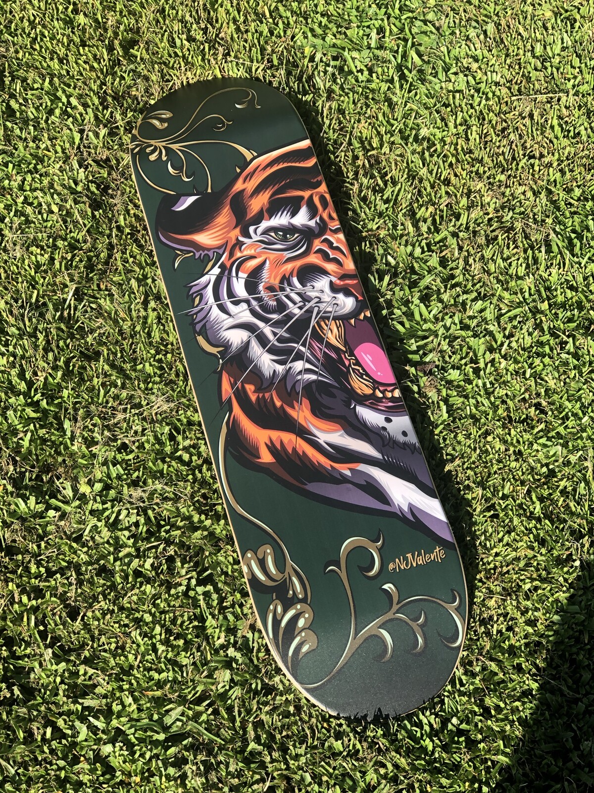 Tiger heat transfer skateboard
