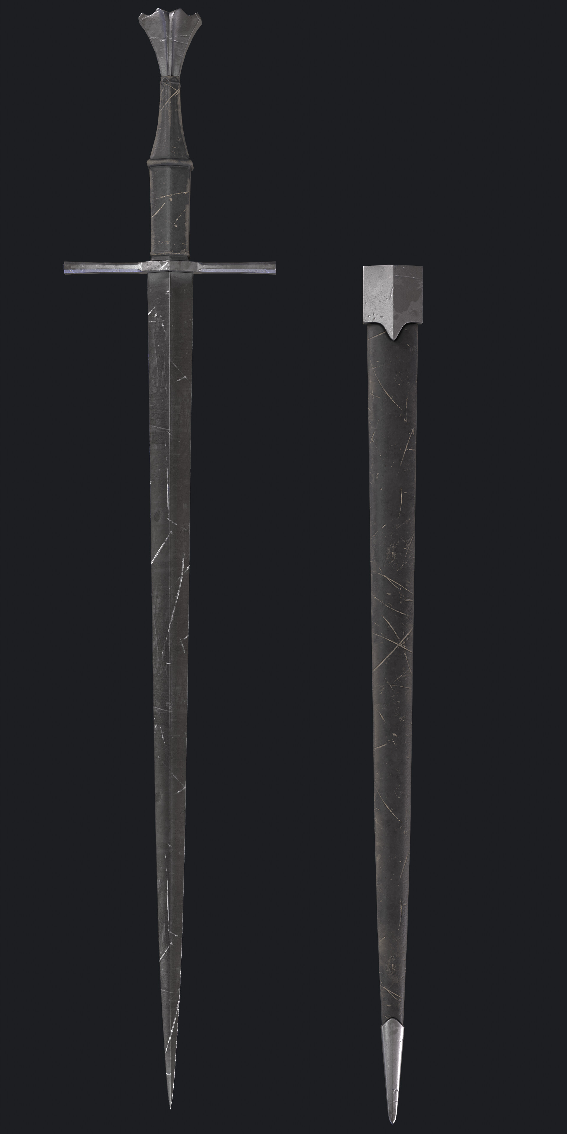 Artstation Medieval Bastard Sword Type Xviiia