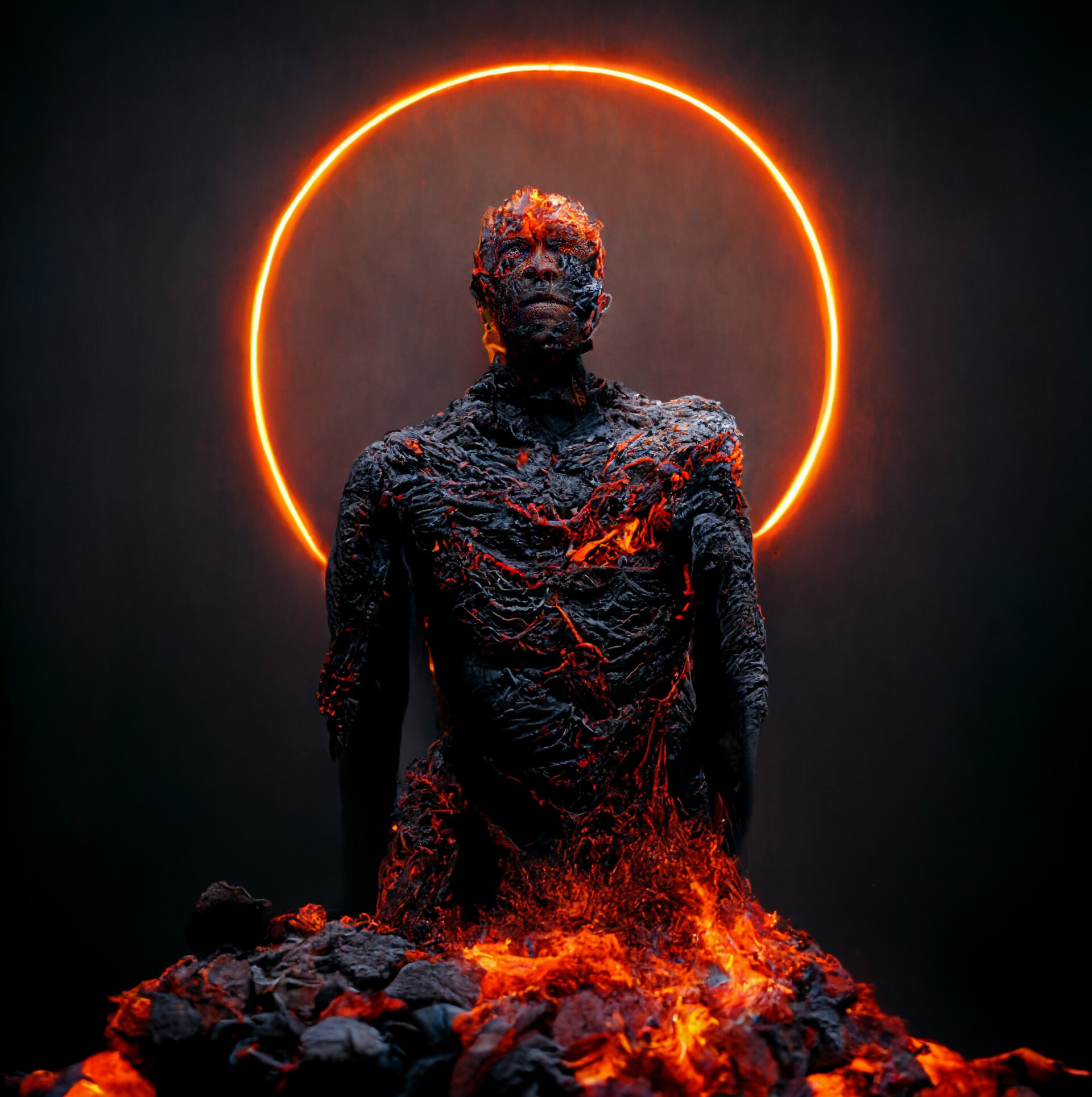 ArtStation Midjourney Lava Man