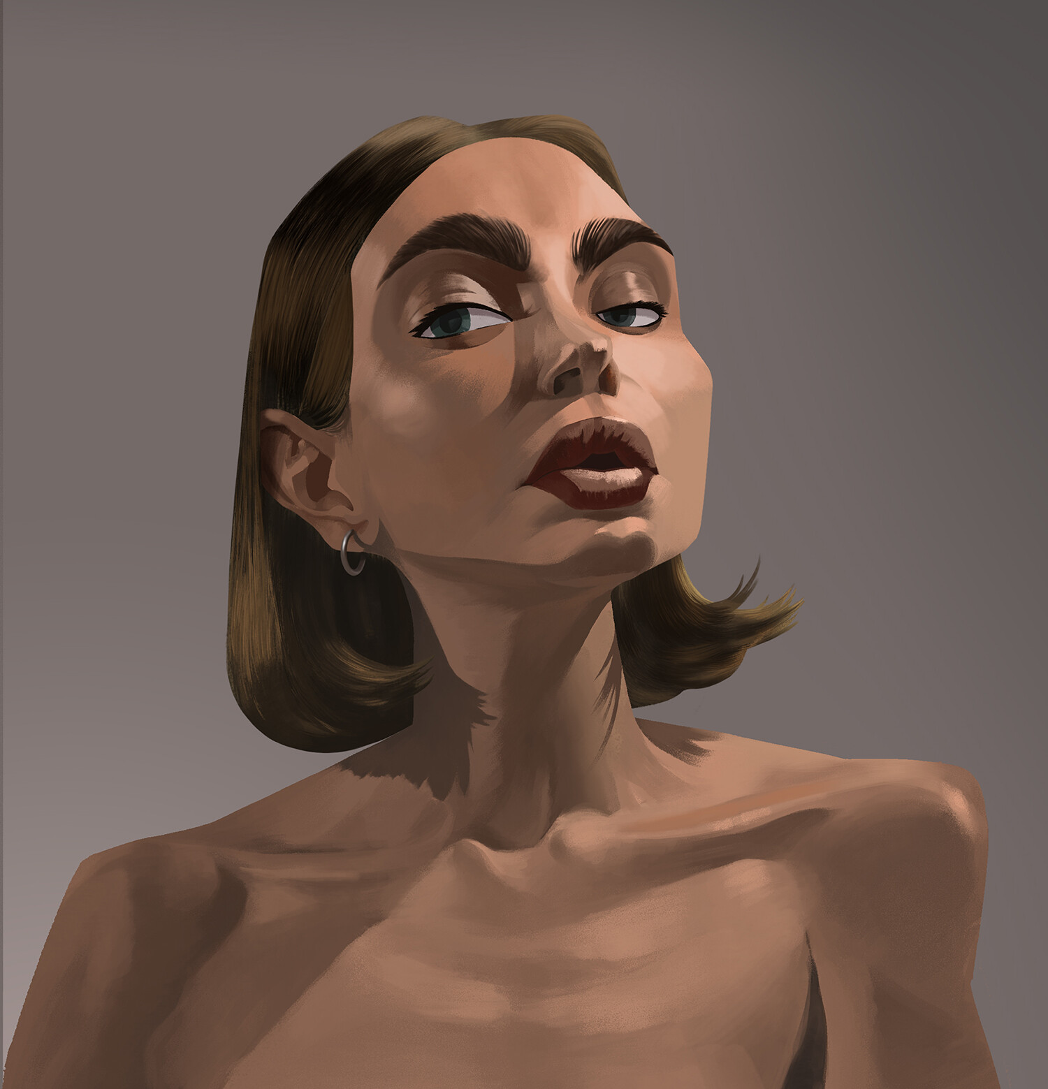 Portrait study from Grafit Studio Light and Colour Study Pack.