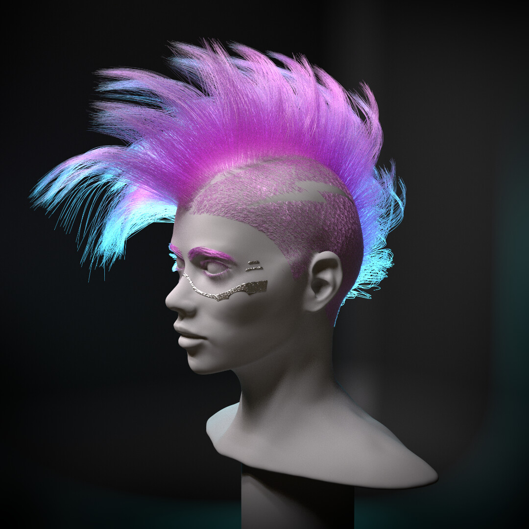 ArtStation Cyberpunk Hairstyle