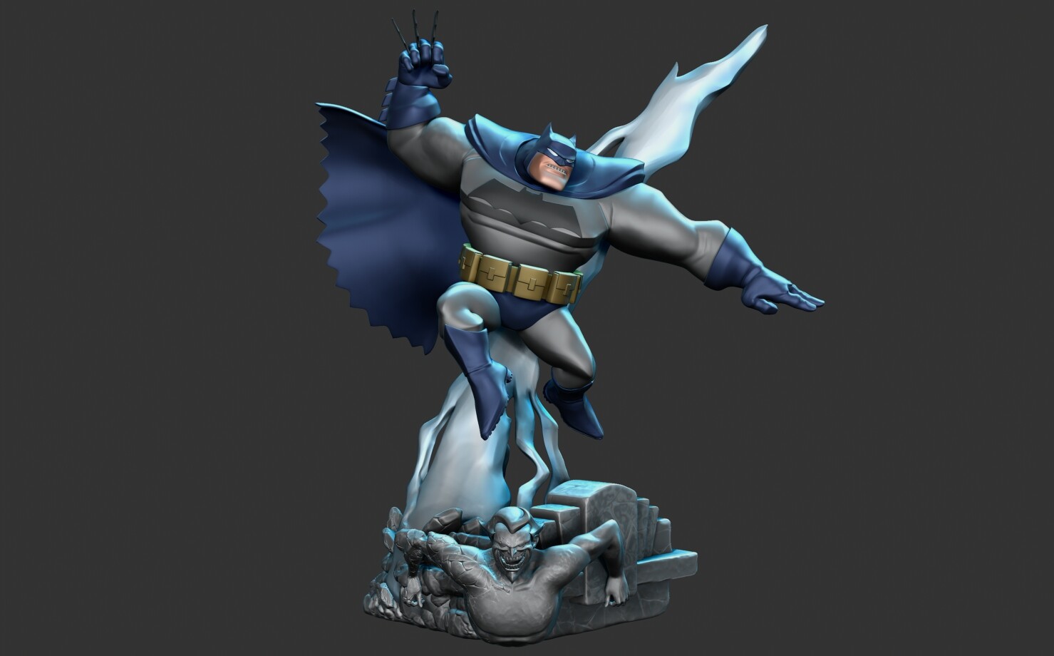 ArtStation - dark knight returns animated statue