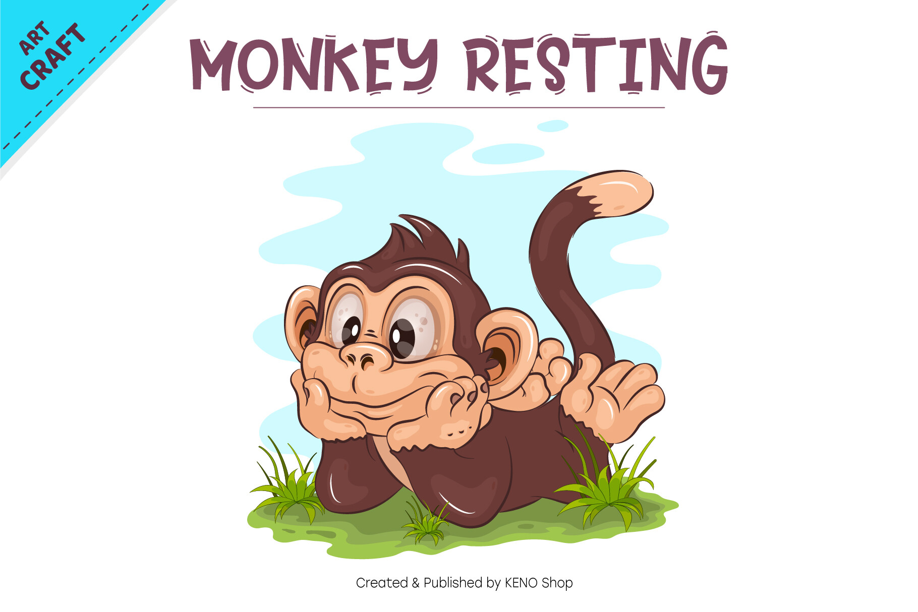 ArtStation - Cartoon Monkey Resting.