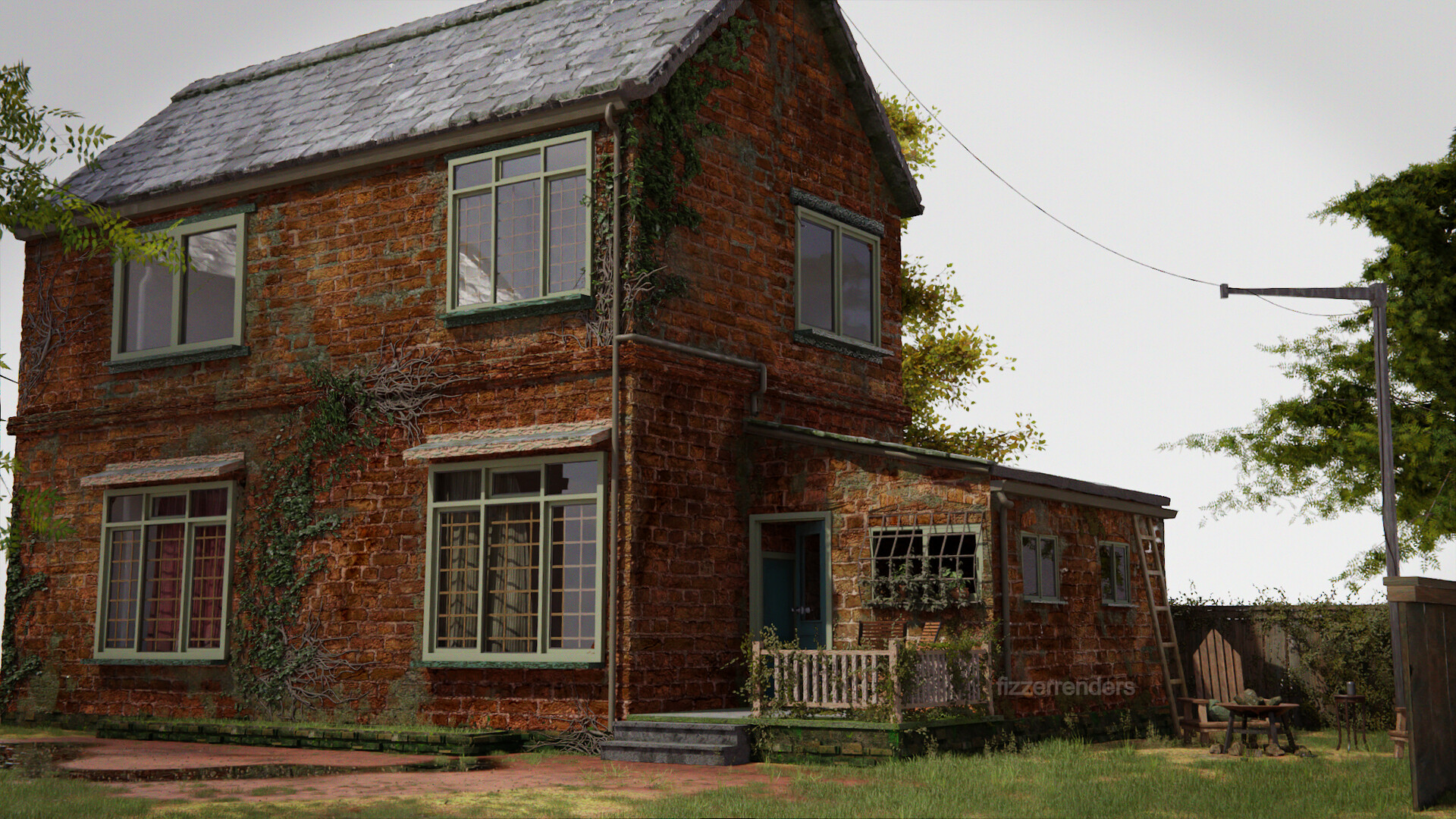 ArtStation Exposed brick house A home.