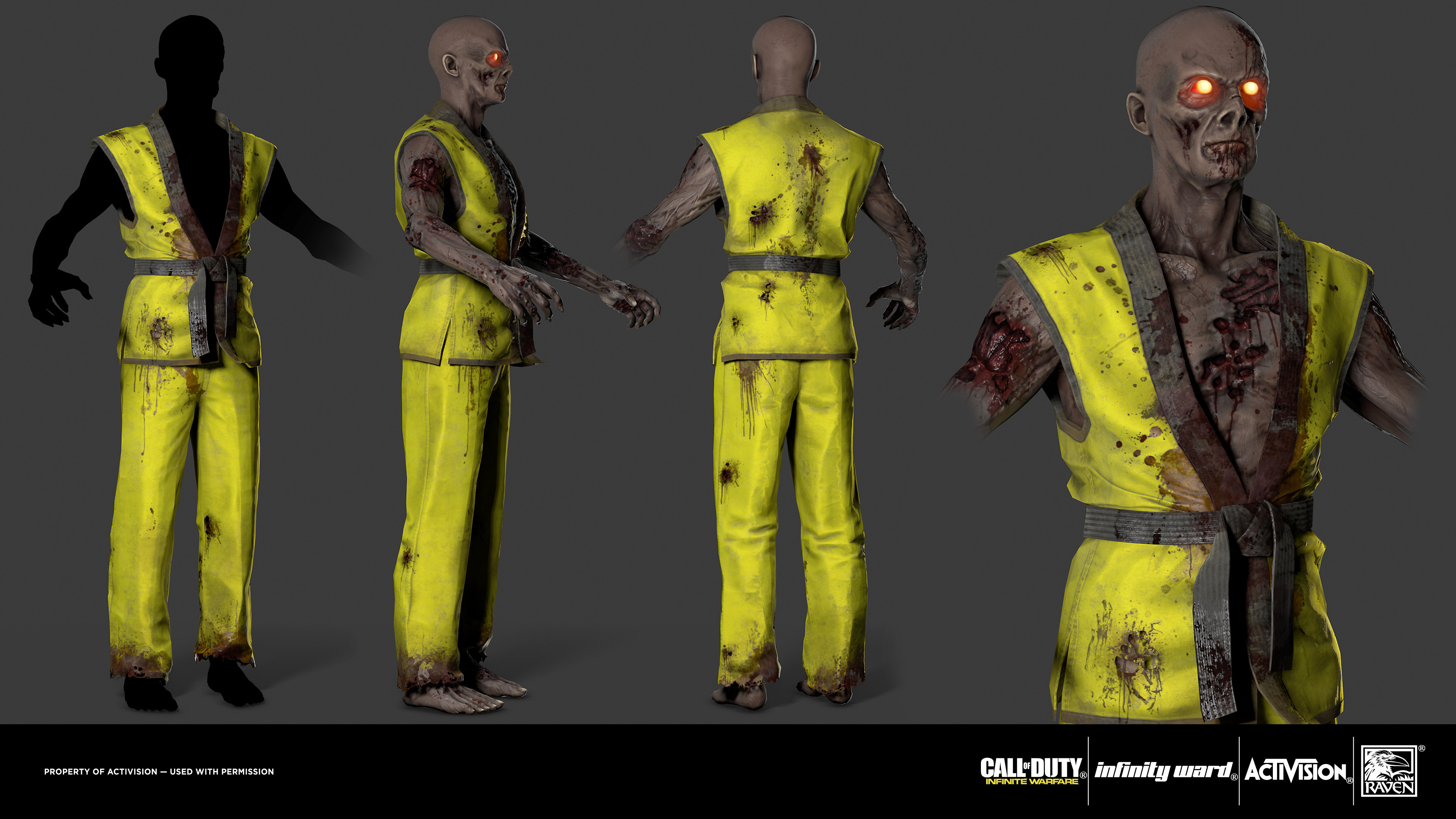 Karate zombie: SHAOLIN SHUFFLE. Game model - Responsible the the high poly, low poly, bakes and textures. 
