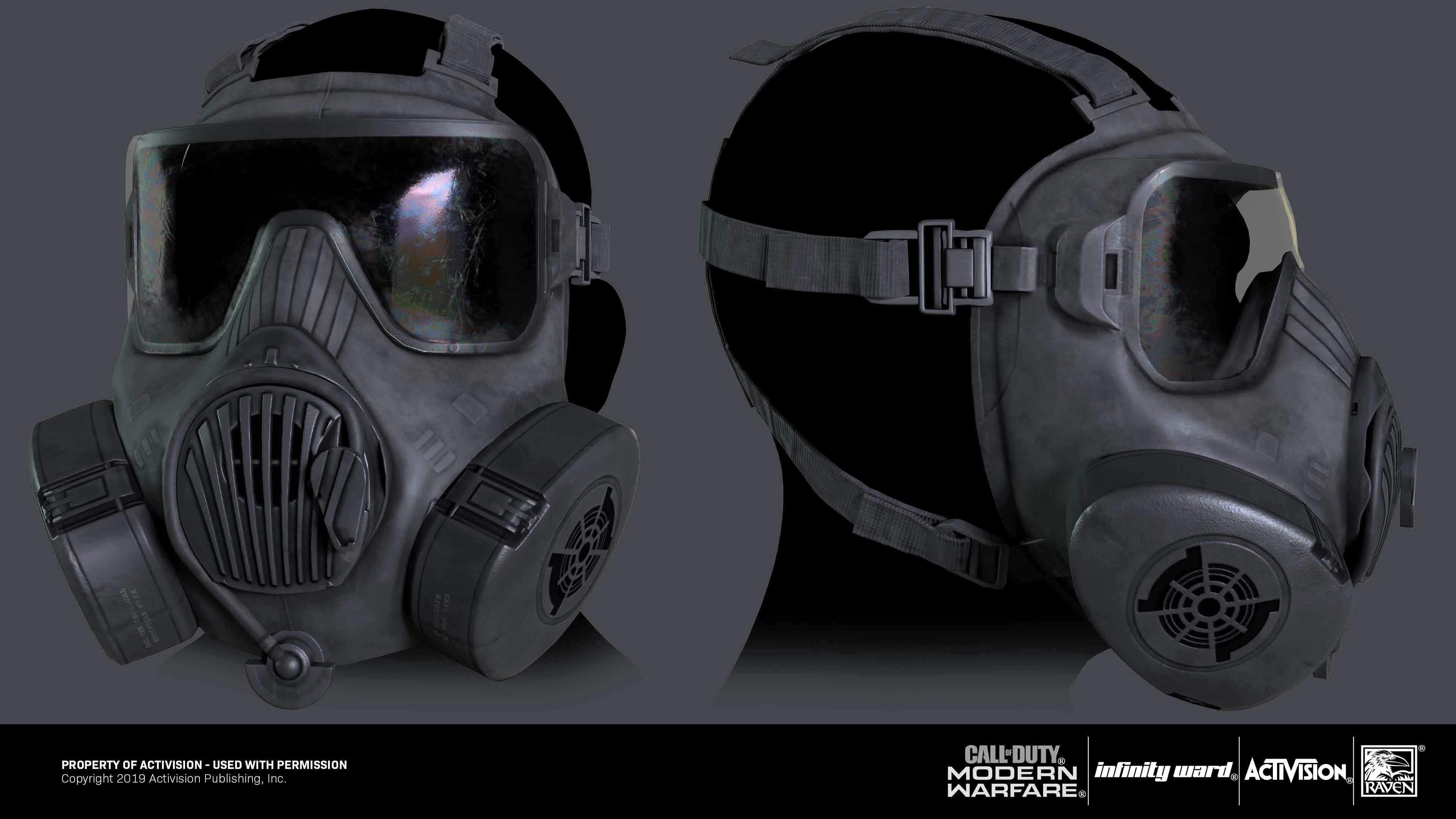 Gas mask: Highpoly, lowpoly, bakes and textures.