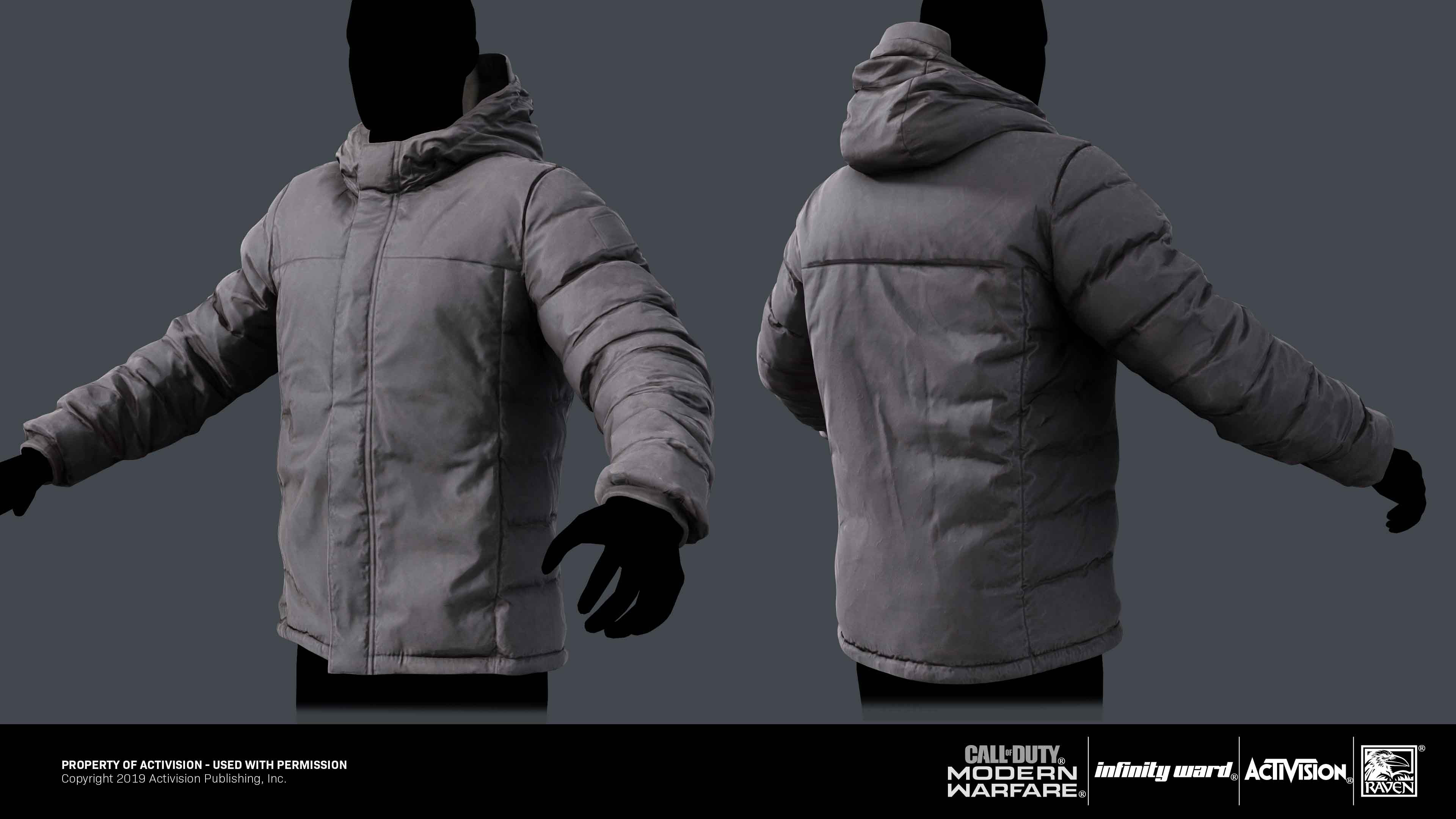 Jacket clothes: Highpoly/ scan cleanup, lowpoly, bakes and textures/ cleanup. 