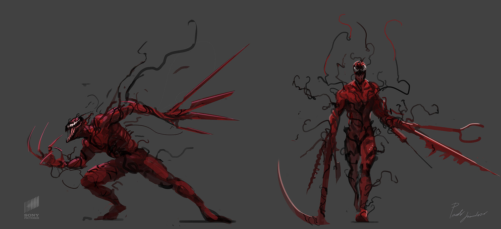 Carnage is infamous for the body arsenal of torture devices and weapons that he generates. 