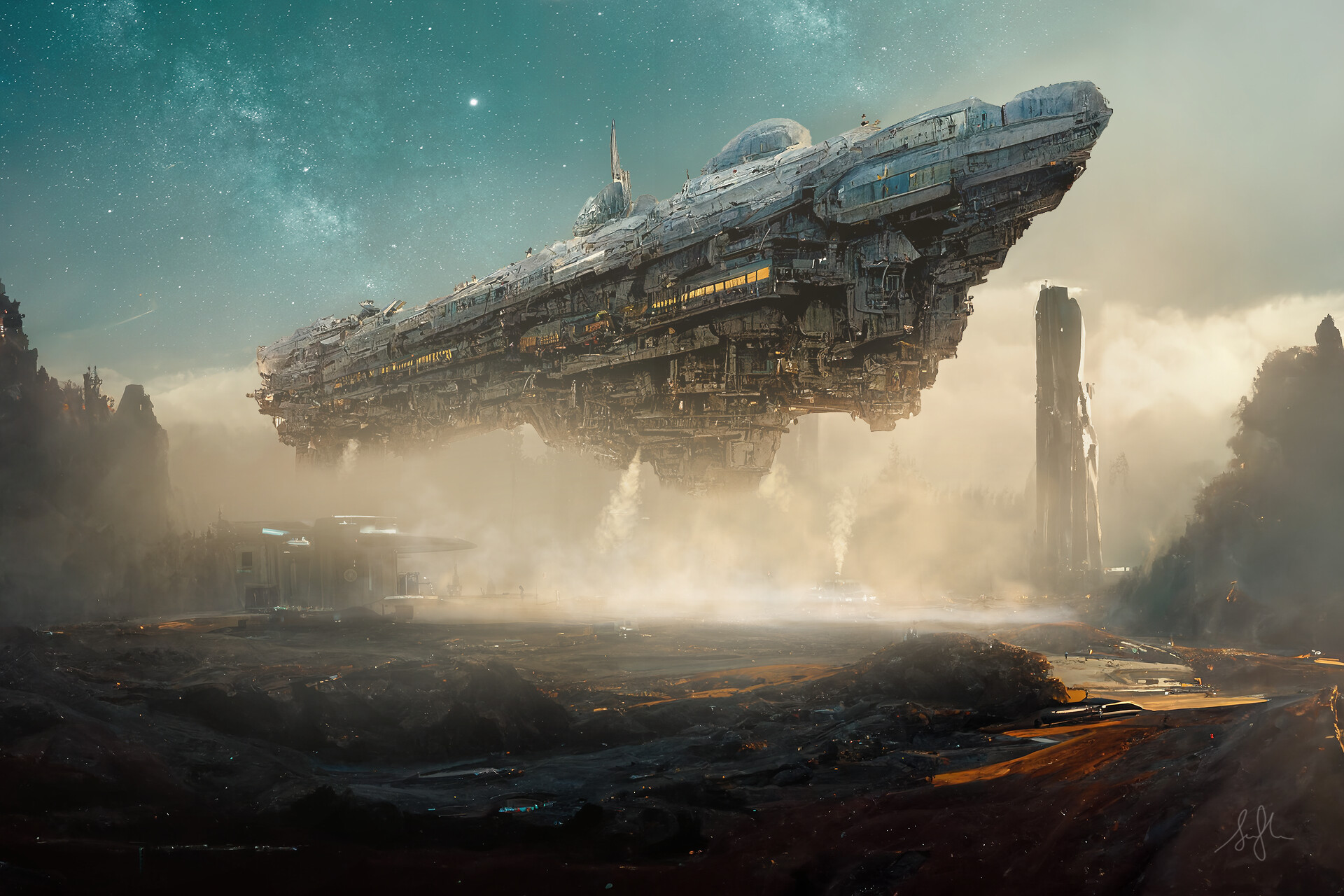 ArtStation Vindicator Battleship, Titan IV