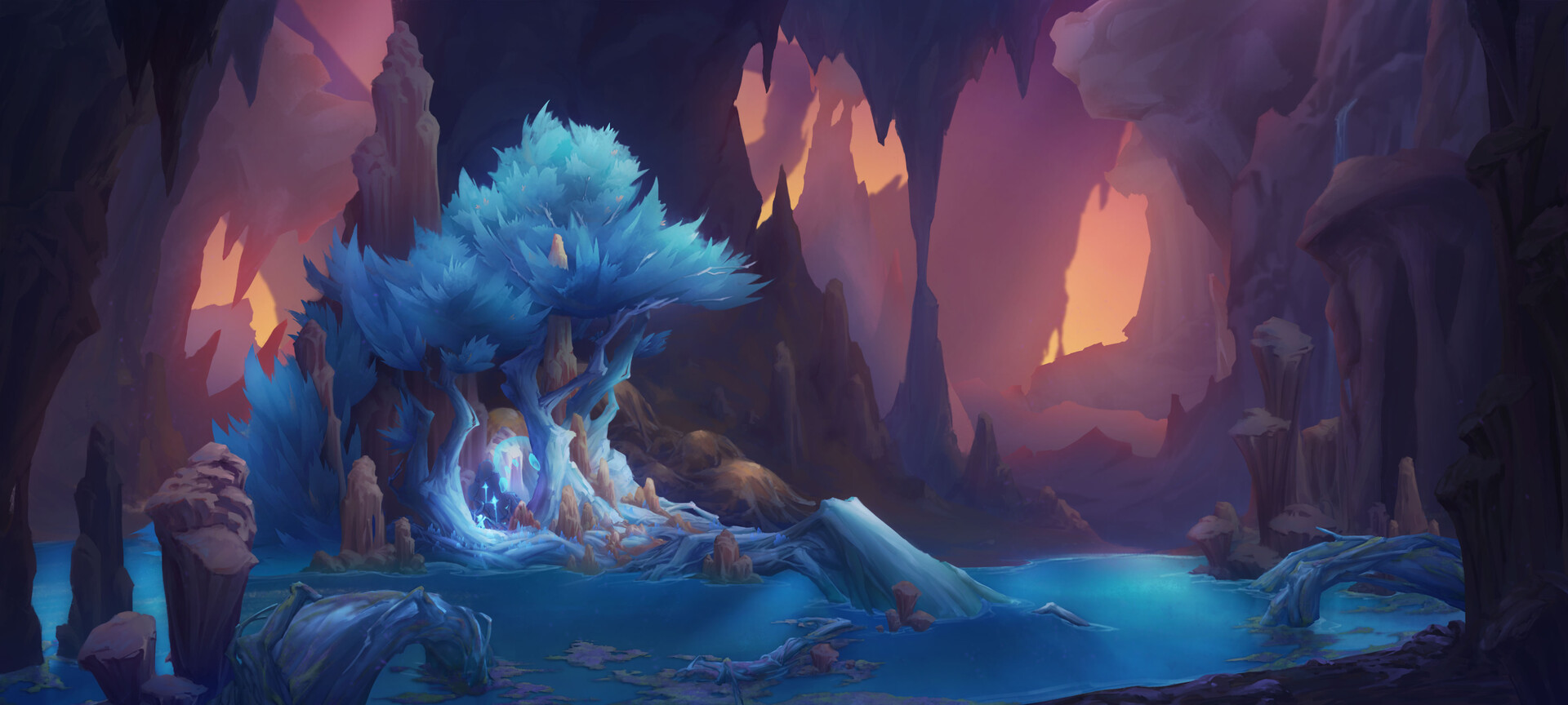 ArtStation Ancient cave tree