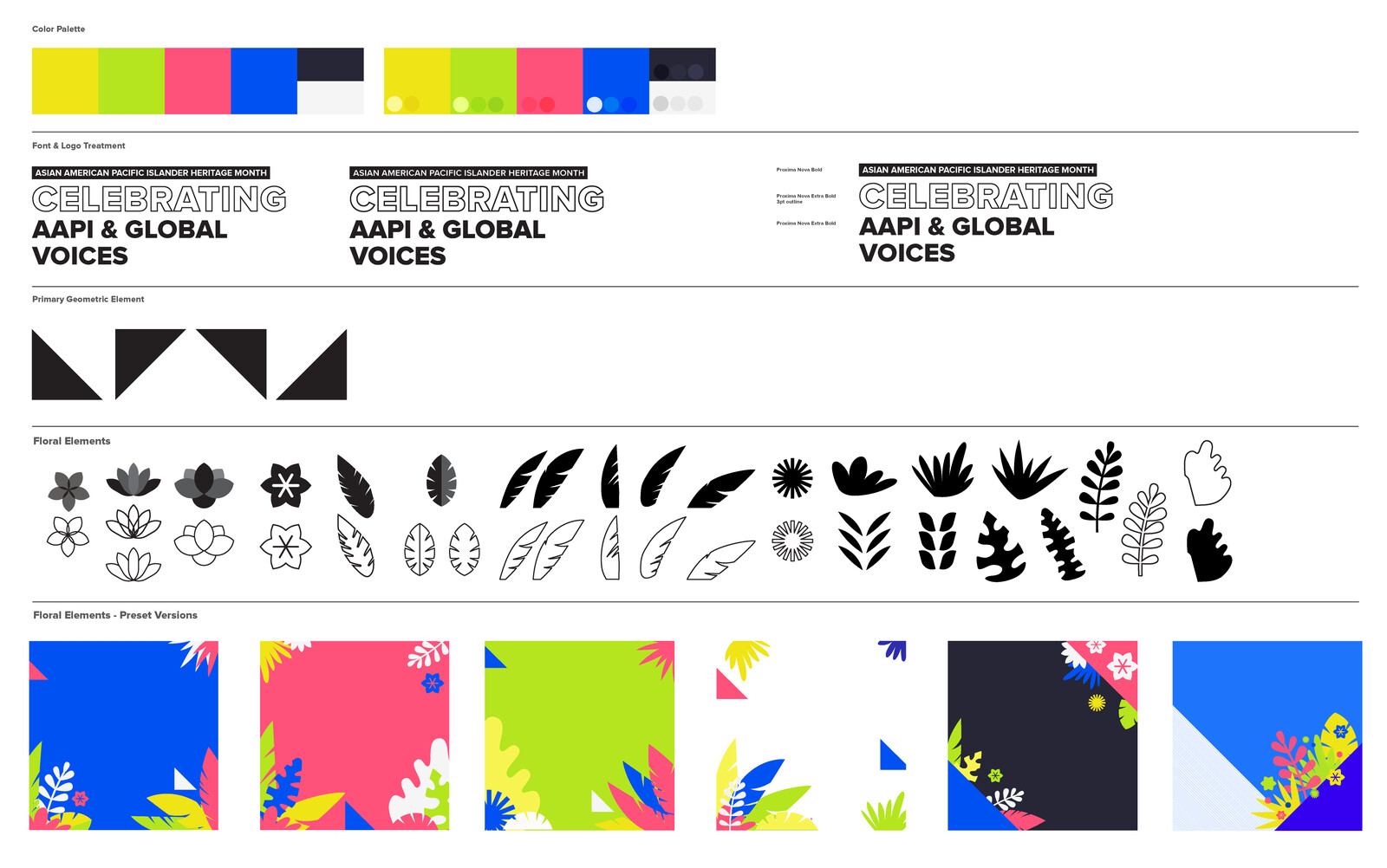 Design overview for AAPIHM marketing promotions.