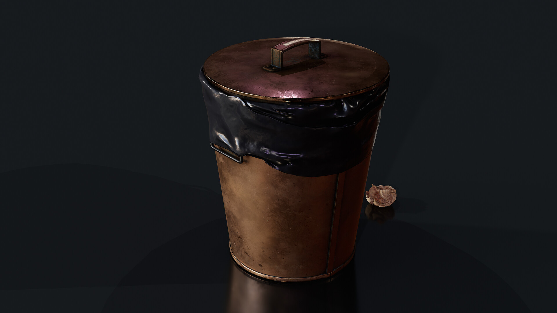 ArtStation Old Trash Can (Horror Bedroom)