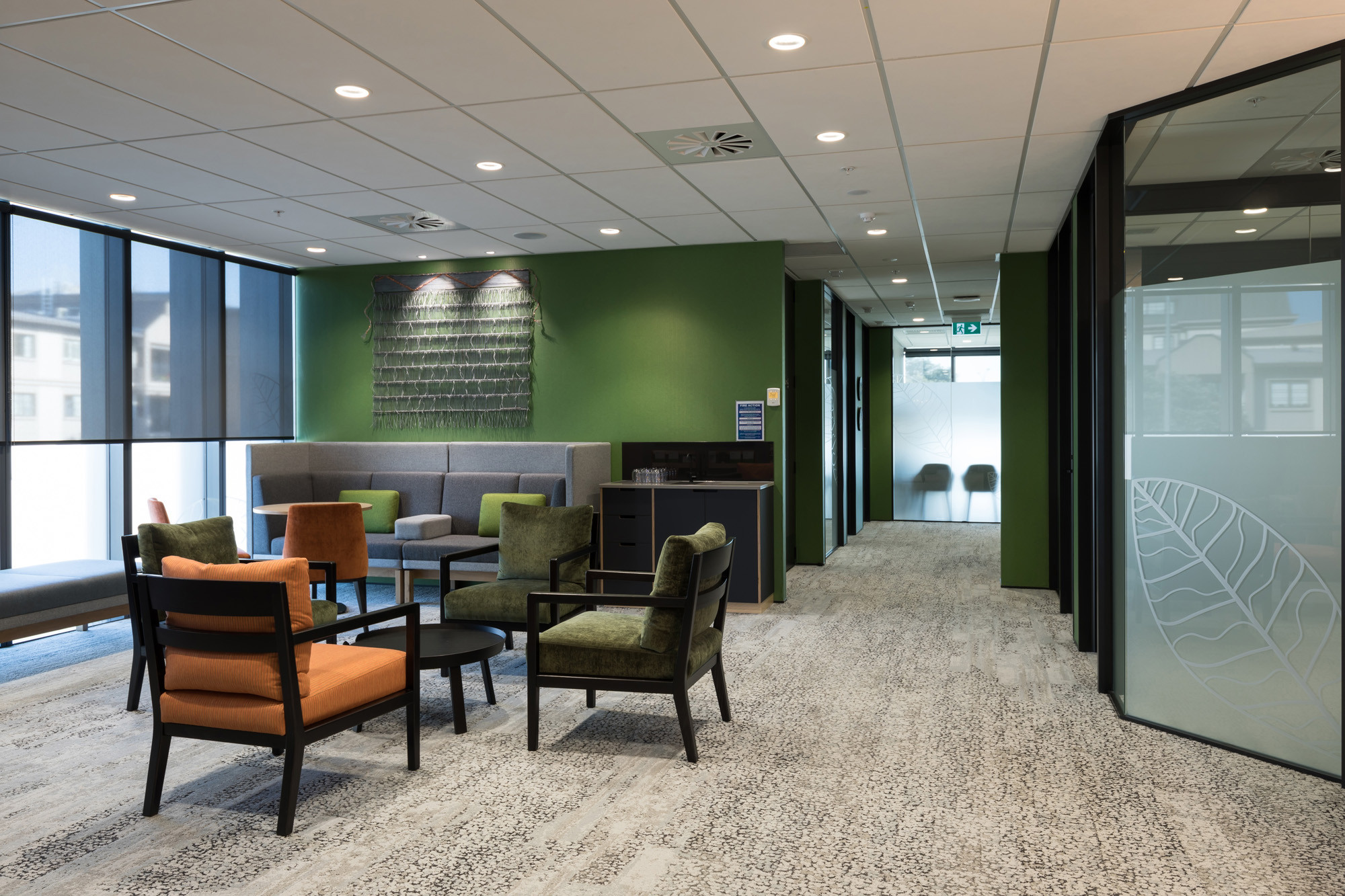 Featured on the right interior glass