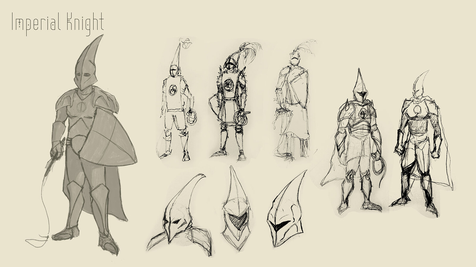 Imperial Knight sketches and ideation.