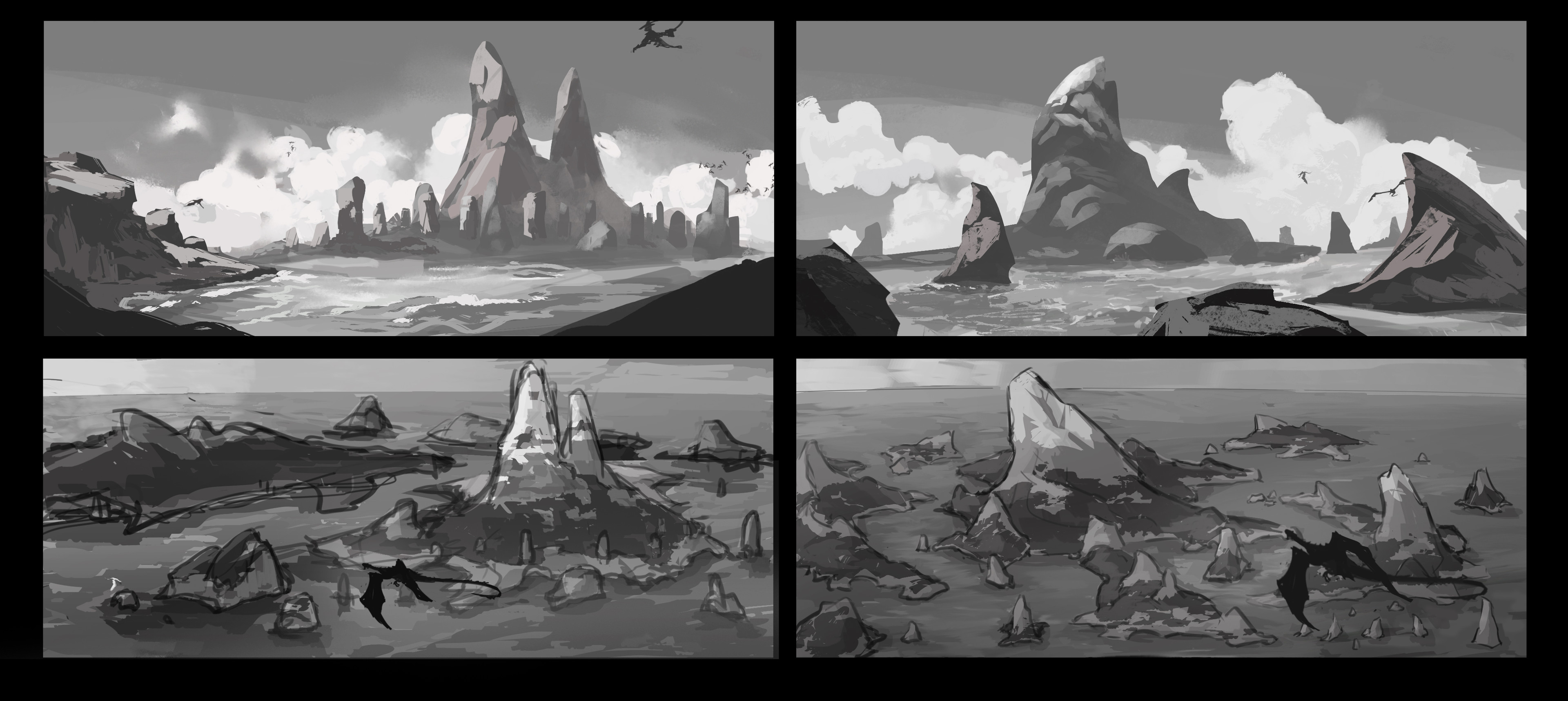 first batch of exploration sketches