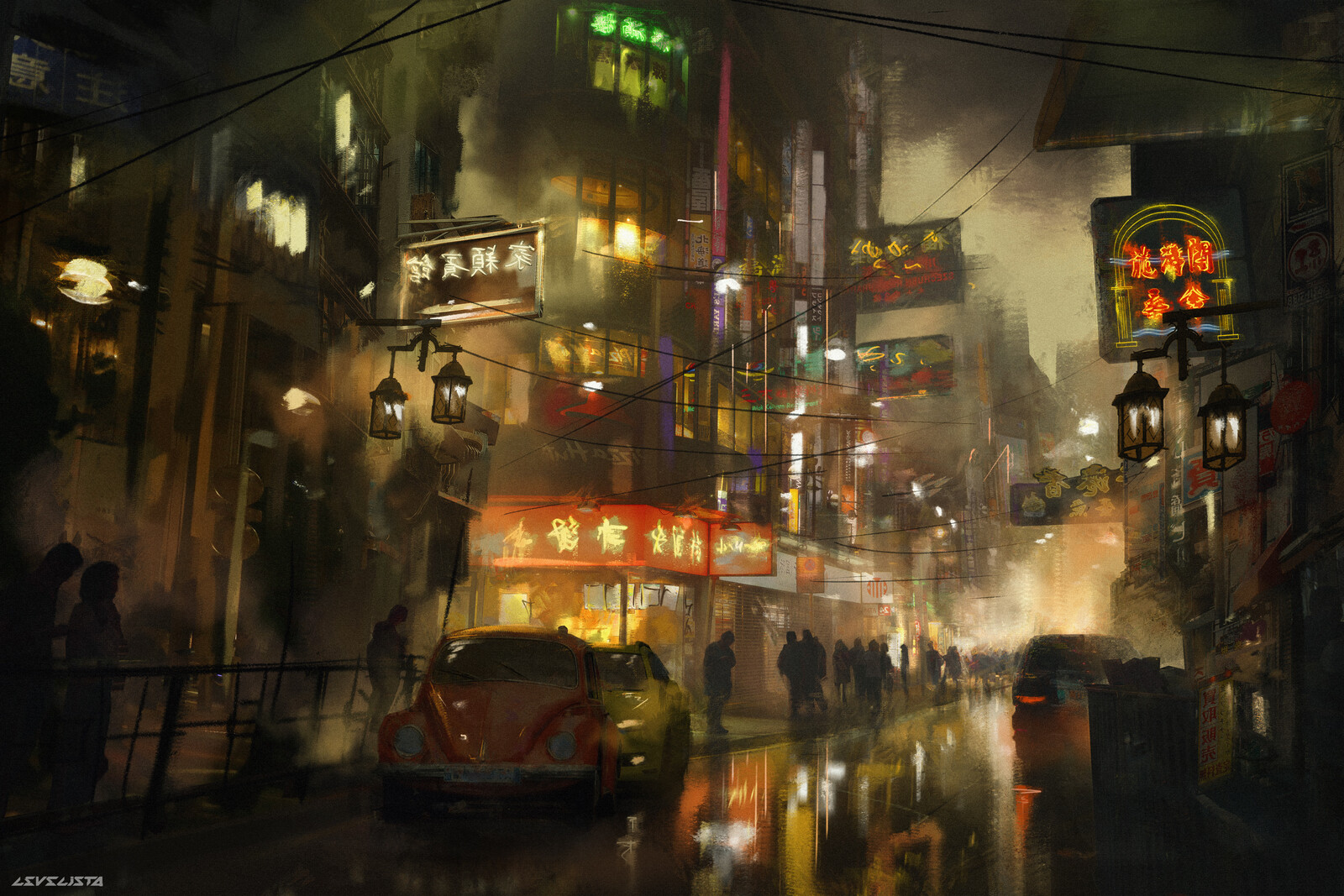 Asian night street