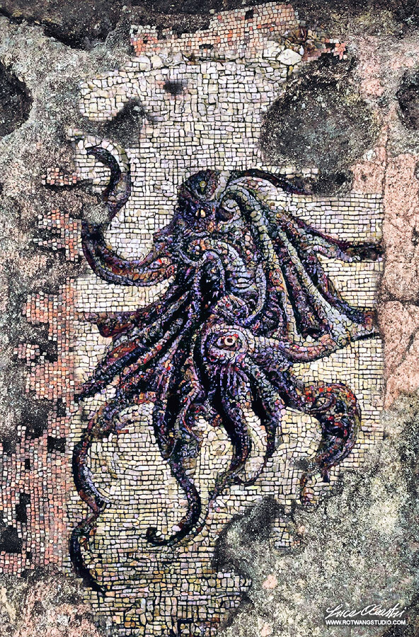 Cthulhu, Roman Mosaic, Pompei 79 AD