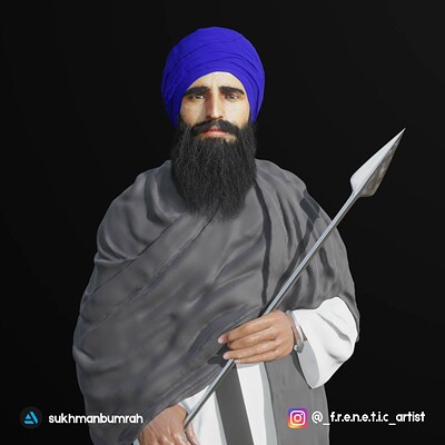 ArtStation - Amar Shaheed Baba Deep Singh ji 3d model