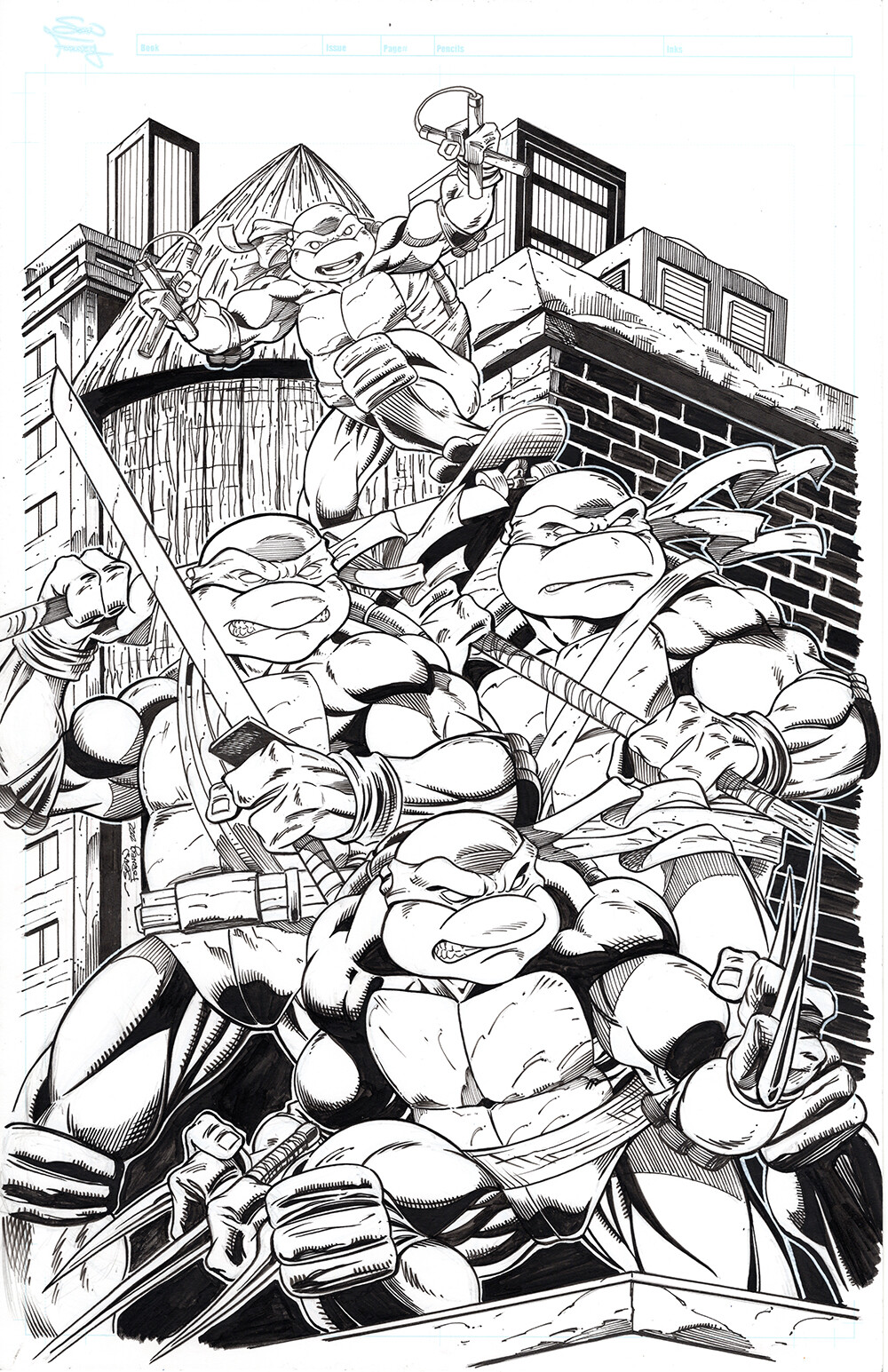 Teenage Mutant Ninja Turtles for fun 

Pencils, inks, and colors by Sean Forney 