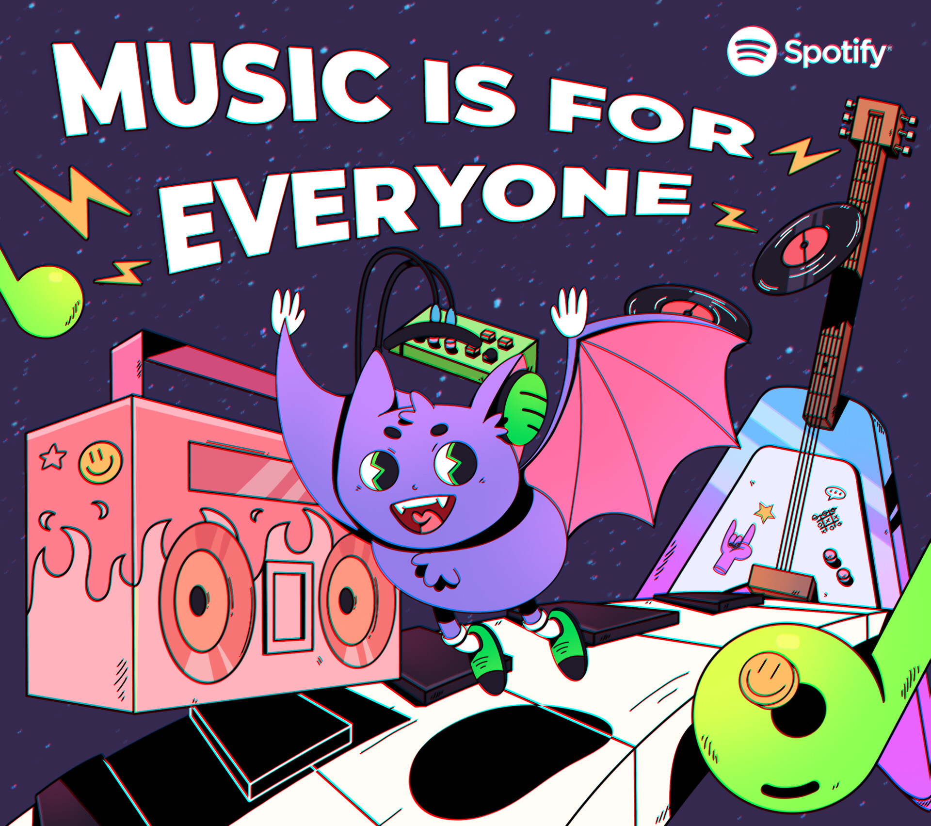 ArtStation - spotify's new mascot campaign (unofficial)