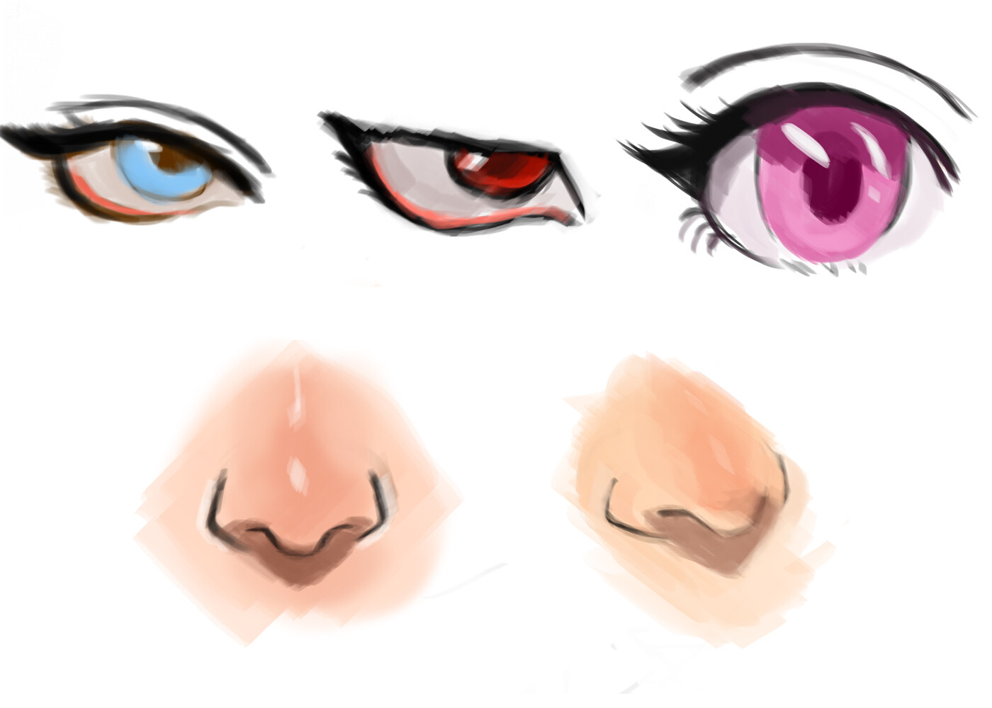 ArtStation - Anime eyes practice