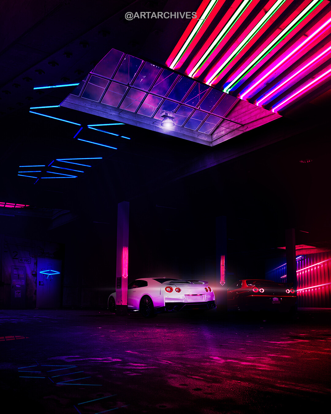 ArtStation - The Neon Garage