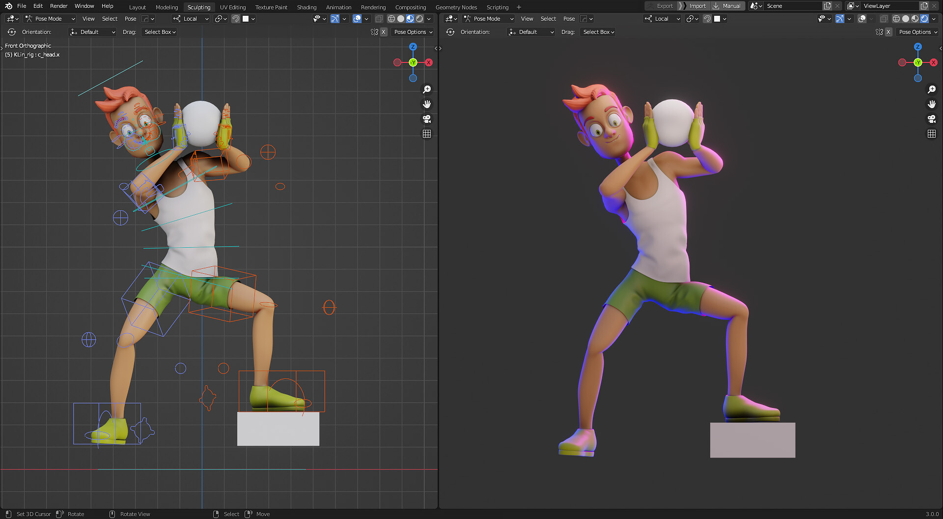 ArtStation Finish to rig character in Blender 3.0