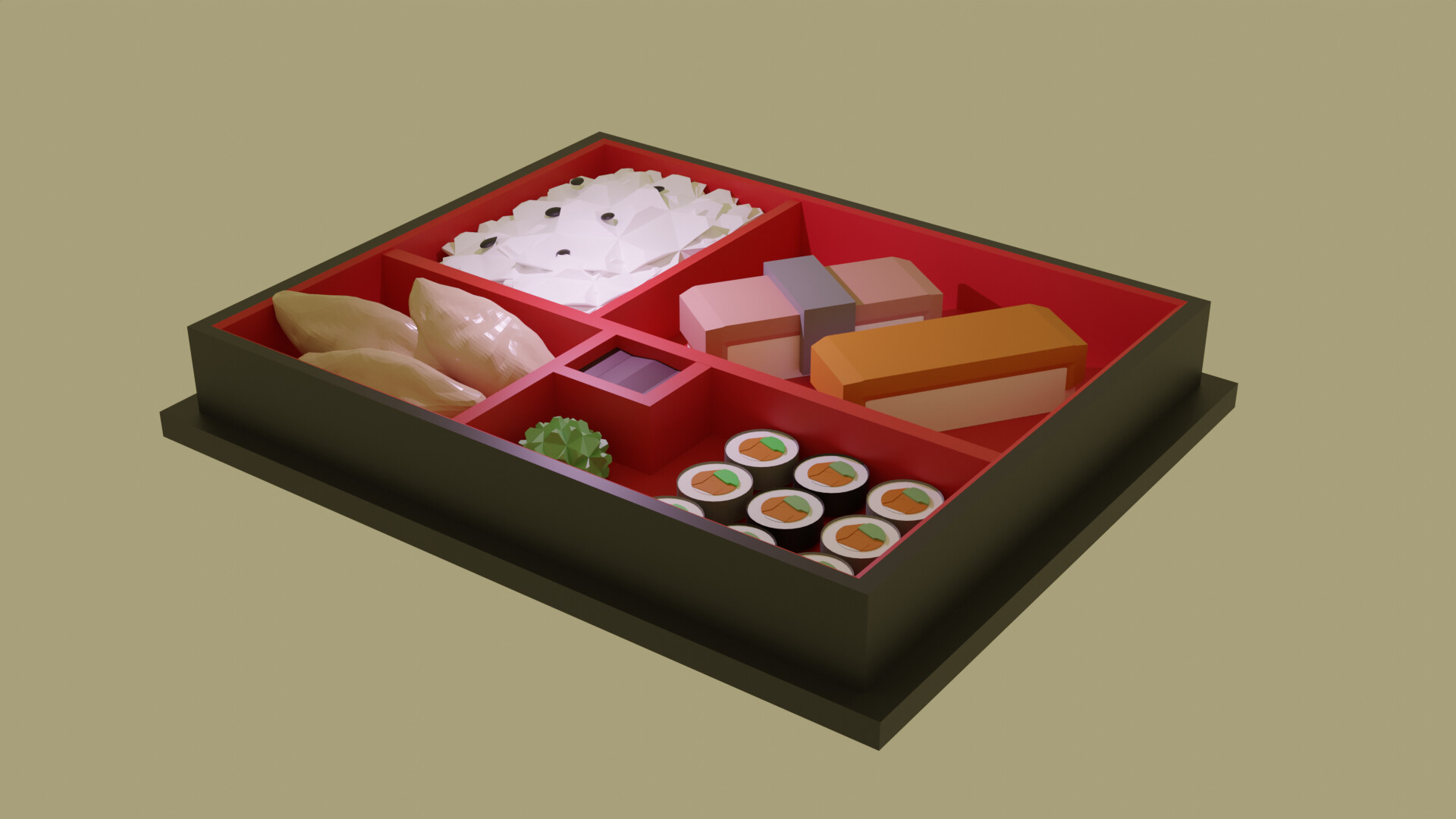 ArtStation - Sushi Bento Box