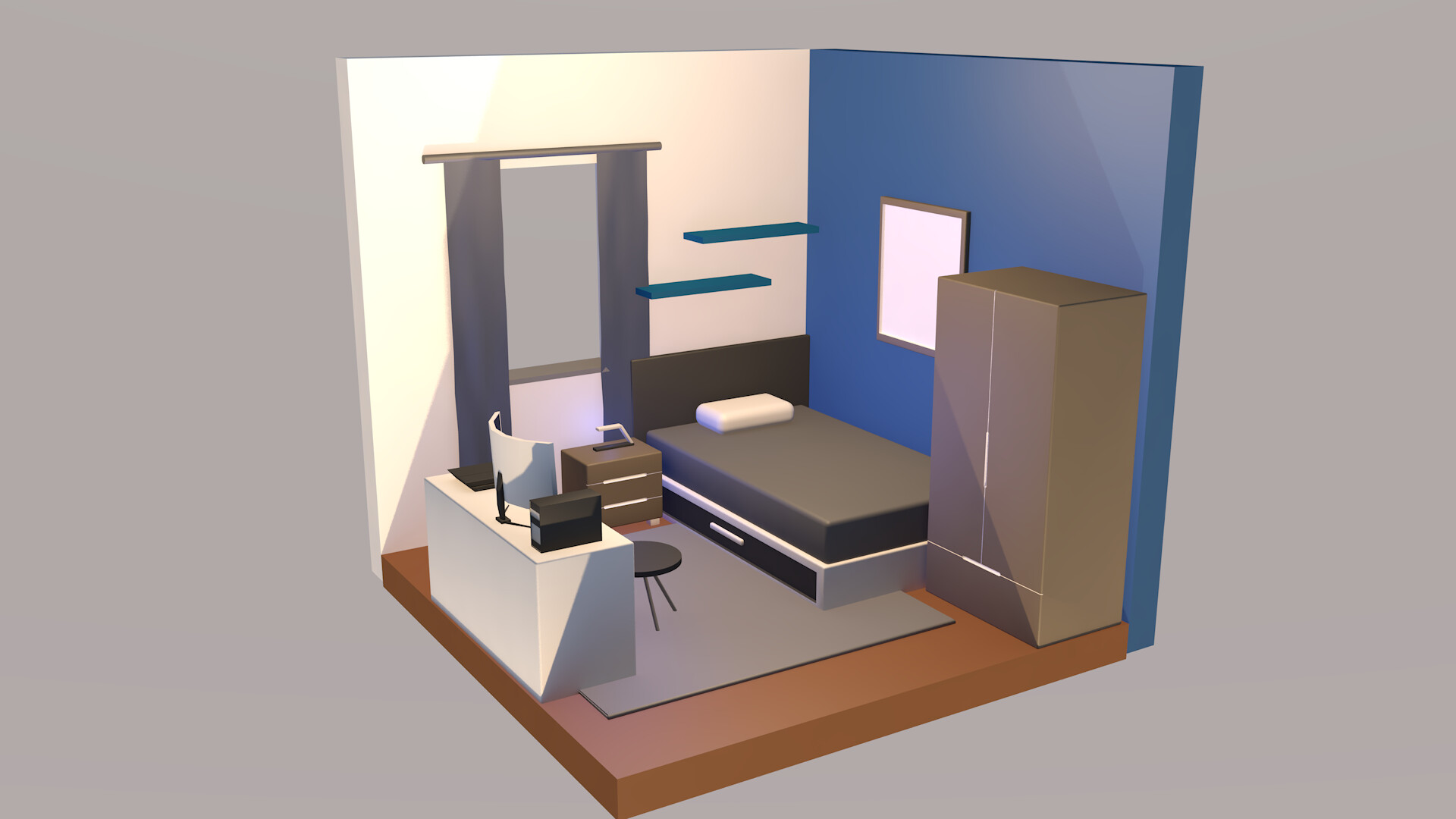 ArtStation - Miniature Bedroom 3D Model