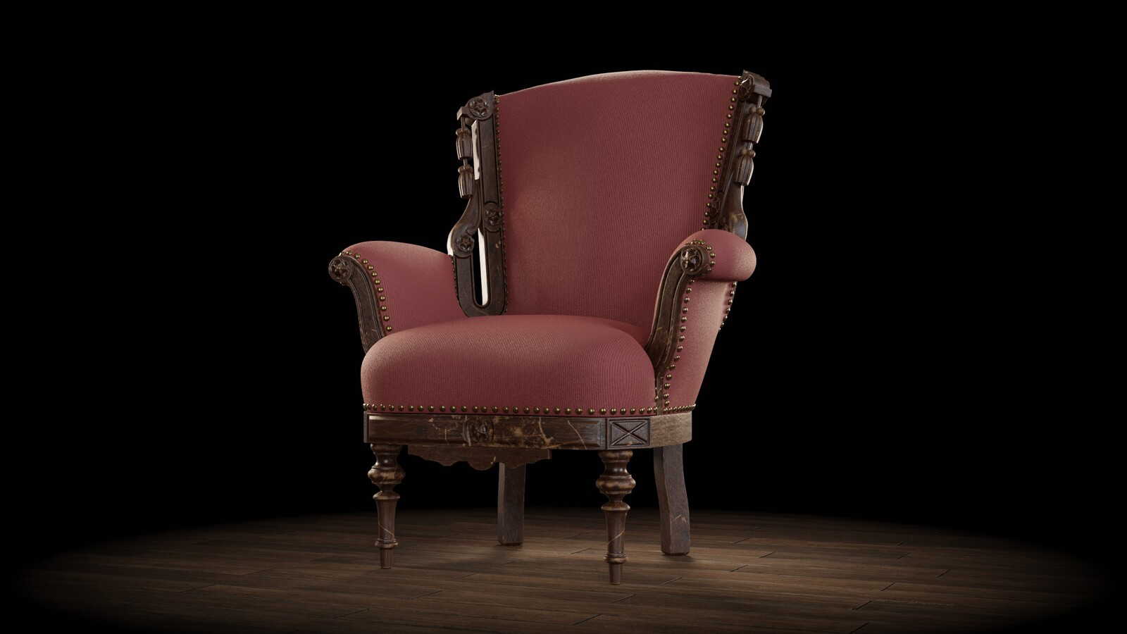 Antique Pink Chair