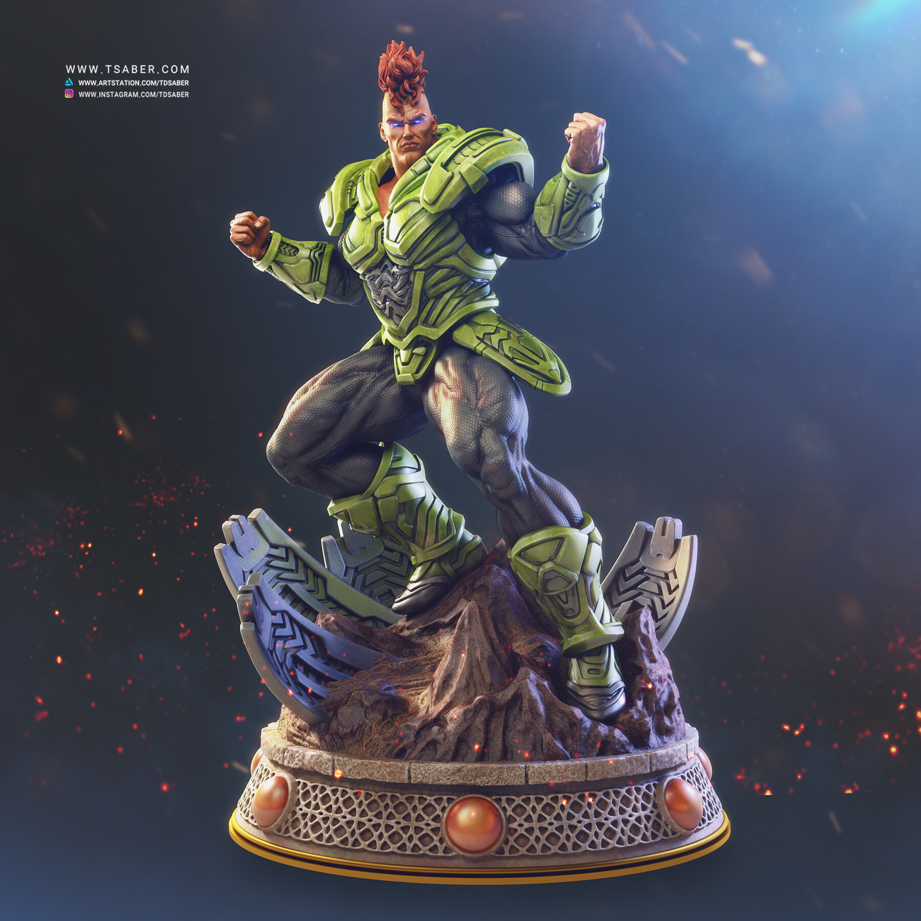 ArtStation - android 16 from dragon ball z