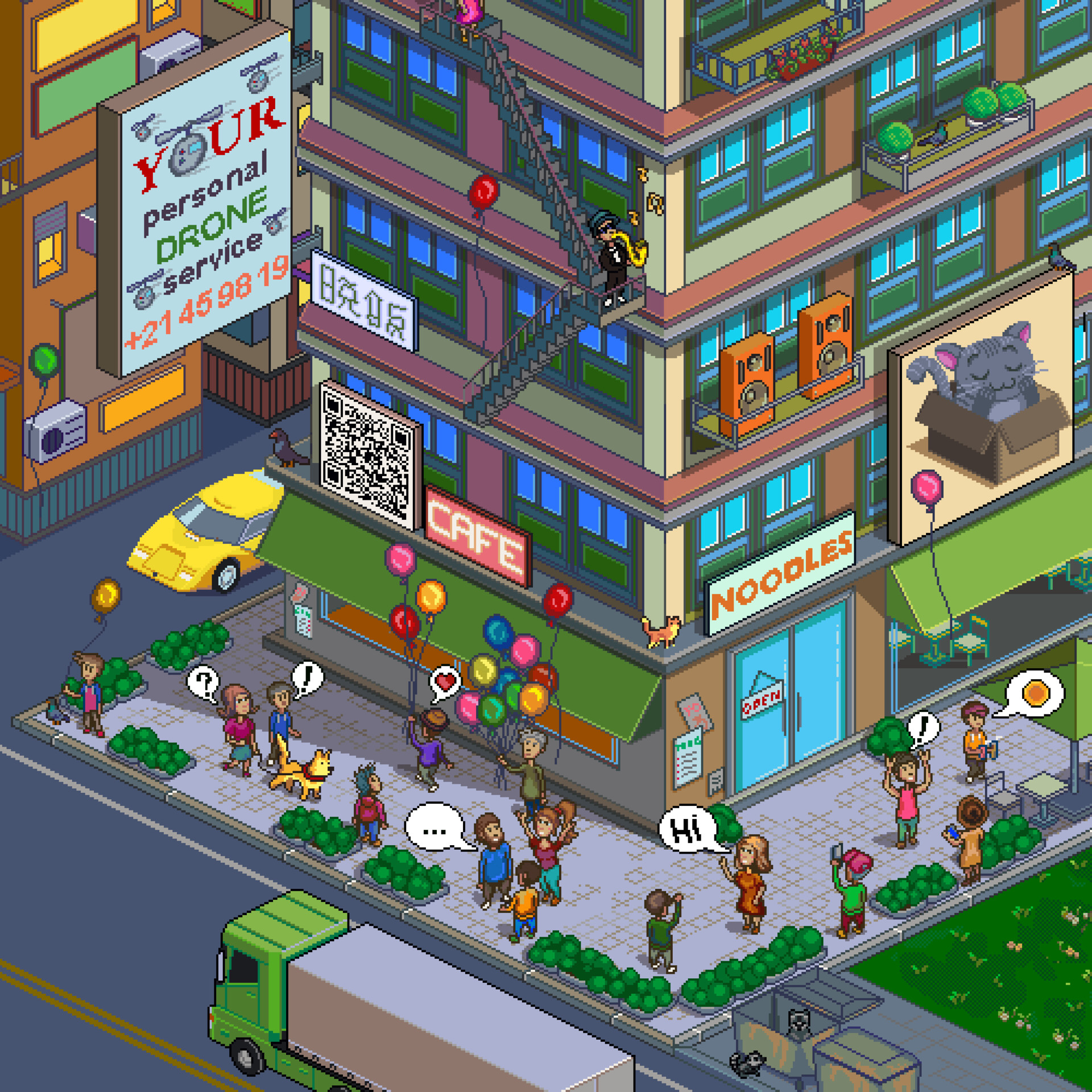 pixelizabeth Concept design, pixelart city